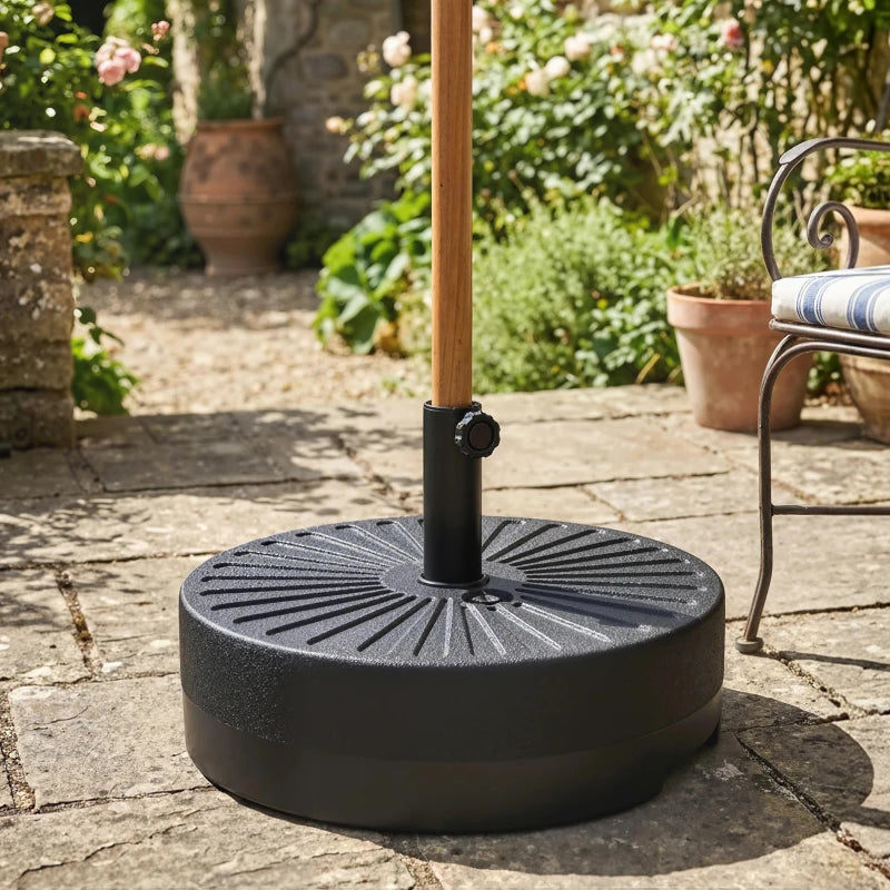 Fillable Umbrella Base, 20 inch Water Sand Filled Umbrella Stand, Fit 1.5"/1.9" Umbrella Pole