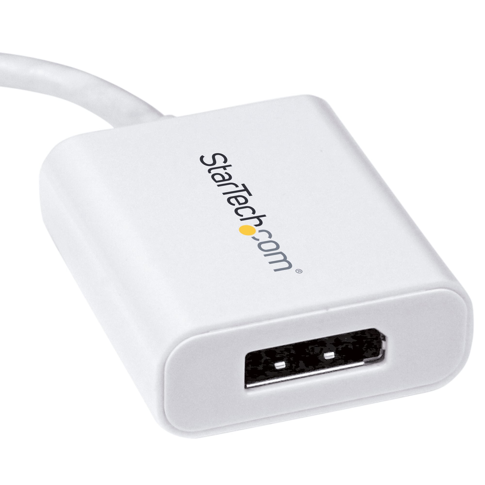 USB C to DisplayPort Adapter - 4K 60Hz/8K 30Hz - USB Type-C to DP 1.4 HBR2 Adapter Dongle - Compact USB-C (DP Alt Mode) Monitor Video Converter - Thunderbolt 3 Compatible - White