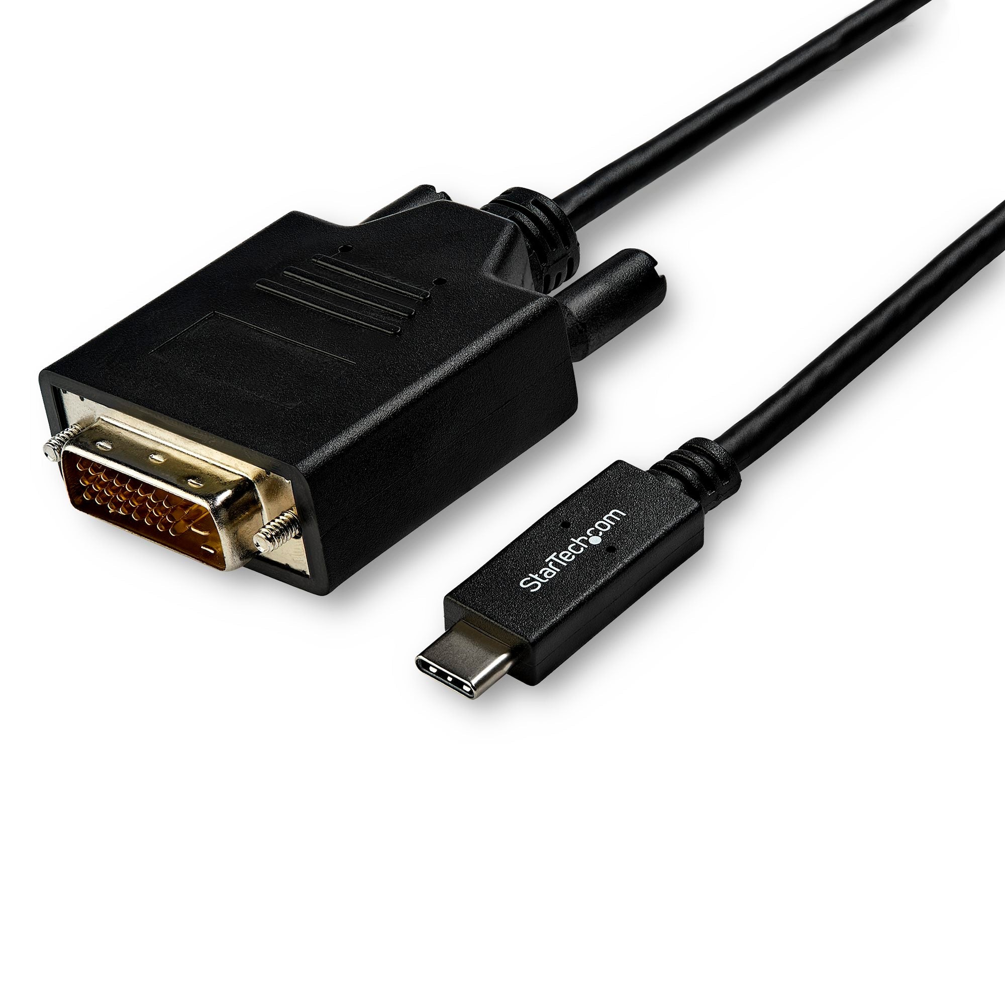 10ft (3m) USB C to DVI Cable - 1080p (Single Link) USB Type-C (DP Alt Mode HBR2) to DVI-Digital Video Adapter Cable - Works with Thunderbolt - Laptop to DVI Monitor/Display
