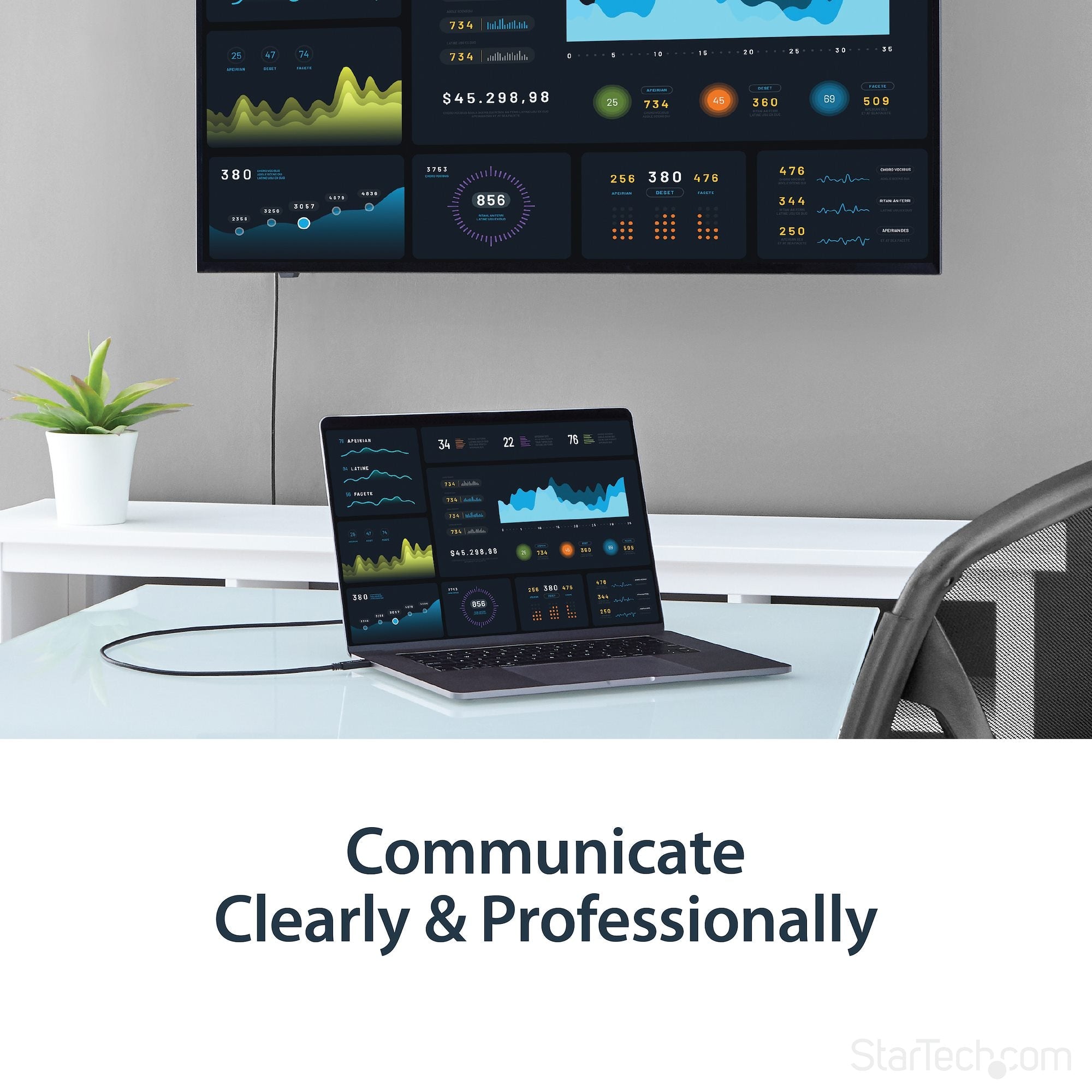 6.6ft (2m) USB C to HDMI Cable - 4K 60Hz USB Type C to HDMI 2.0 Video Adapter Cable - Thunderbolt Compatible - Laptop to HDMI Monitor/Display - DP 1.2 Alt Mode HBR2 - Black