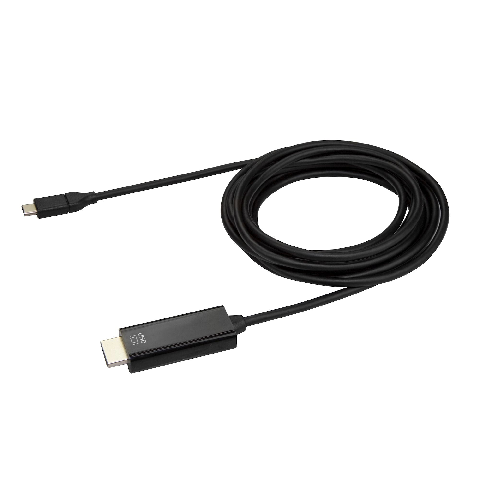 10ft (3m) USB C to HDMI Cable - 4K 60Hz USB Type C to HDMI 2.0 Video Adapter Cable - Thunderbolt Compatible - Laptop to HDMI Monitor/Display - DP 1.2 Alt Mode HBR2 - Black