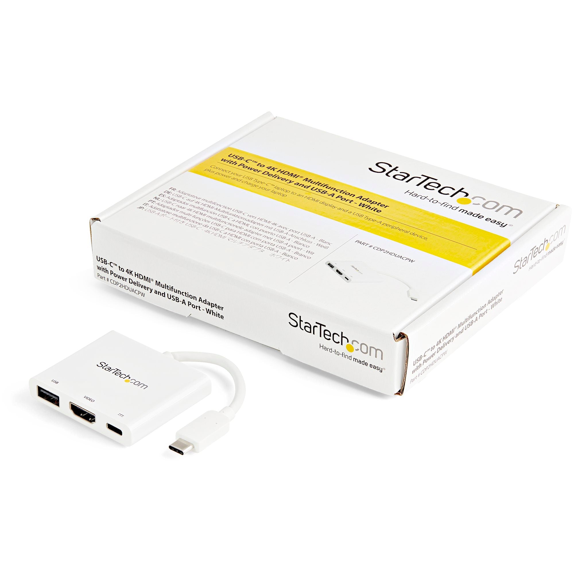 USB-C Multiport Adapter with HDMI - USB 3.0 Port - 60W PD - White