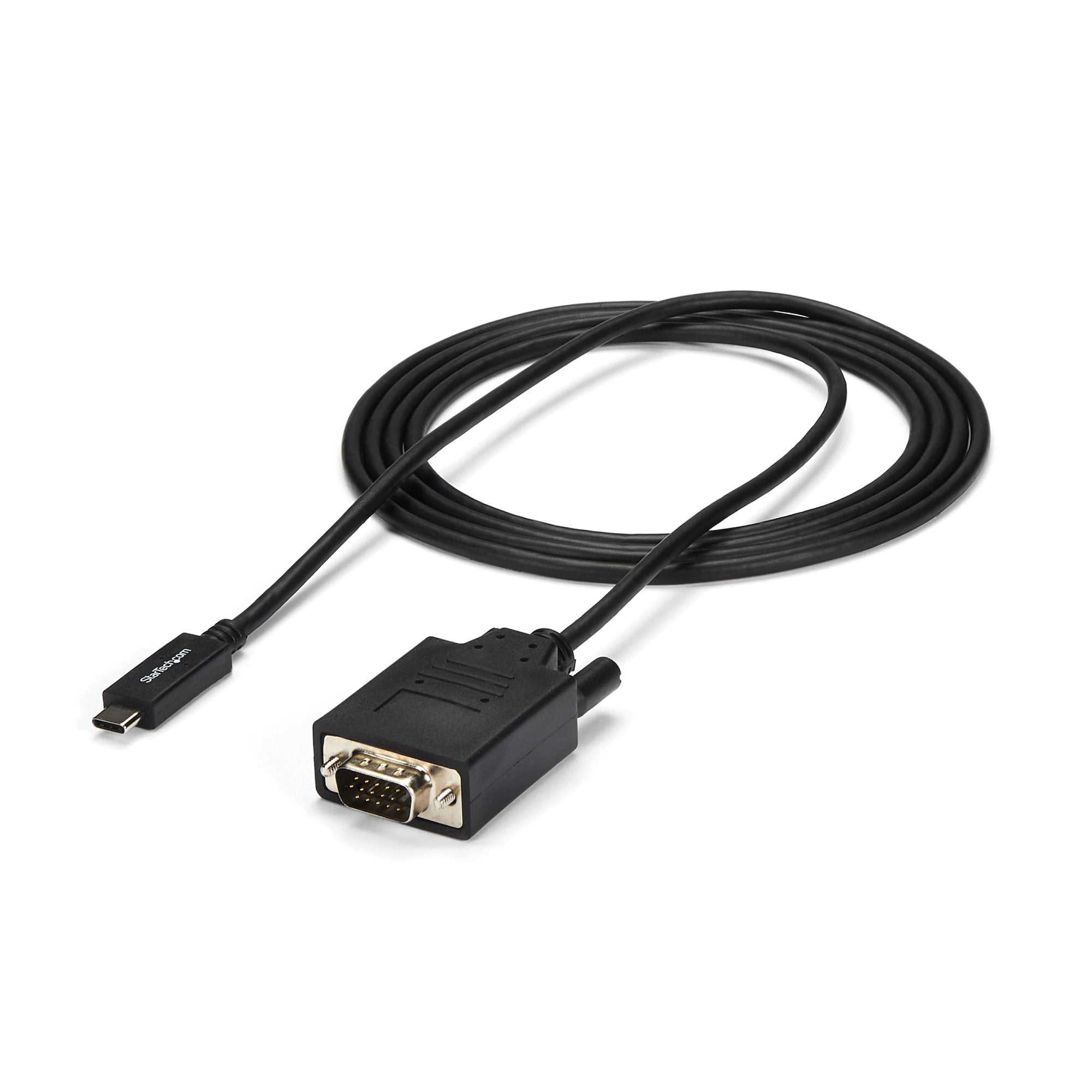 6.6ft (2m) USB C to VGA Cable - 1920x1200/1080p USB Type C to VGA Video Active Adapter Cable - Thunderbolt Compatible - Laptop to VGA Monitor/Projector - DP Alt Mode HBR2