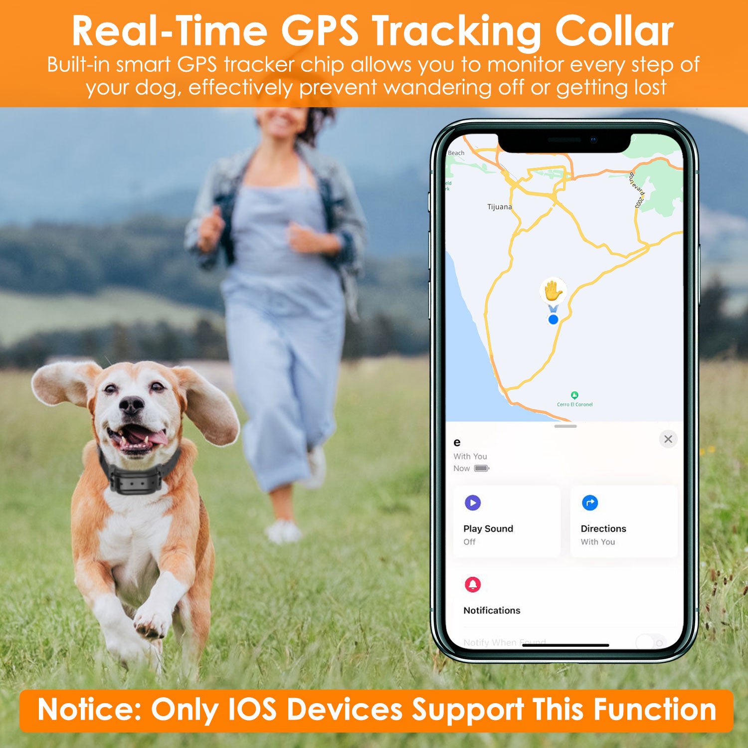 Dog Wireless Fence Collar Receiver GPS Tracker Vibration Beep Mode Single Dog Receiver Without Remote For Small Medium Large Dogs