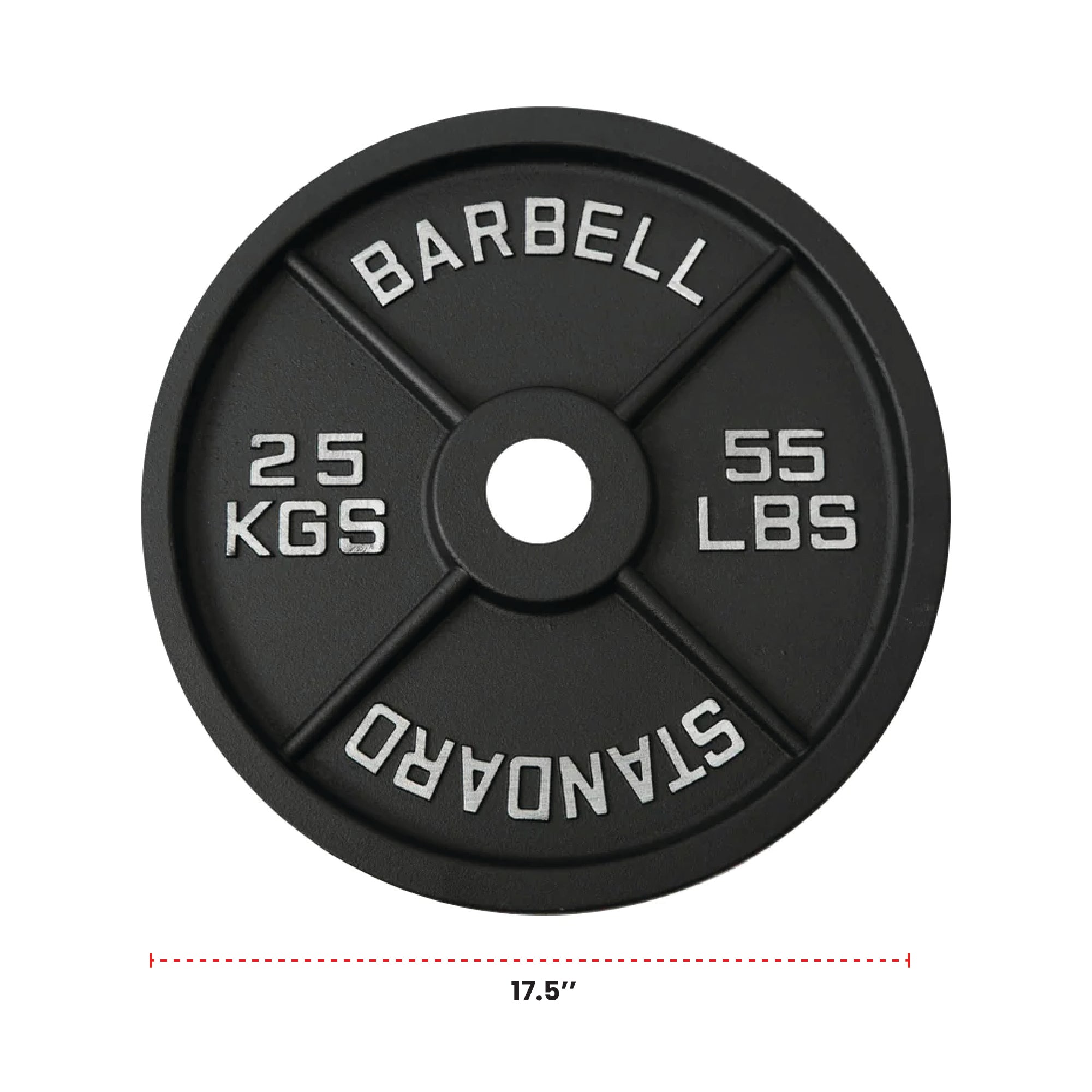 Cast Iron Weight Plates - Standard, Olympic in LBs, KGs
