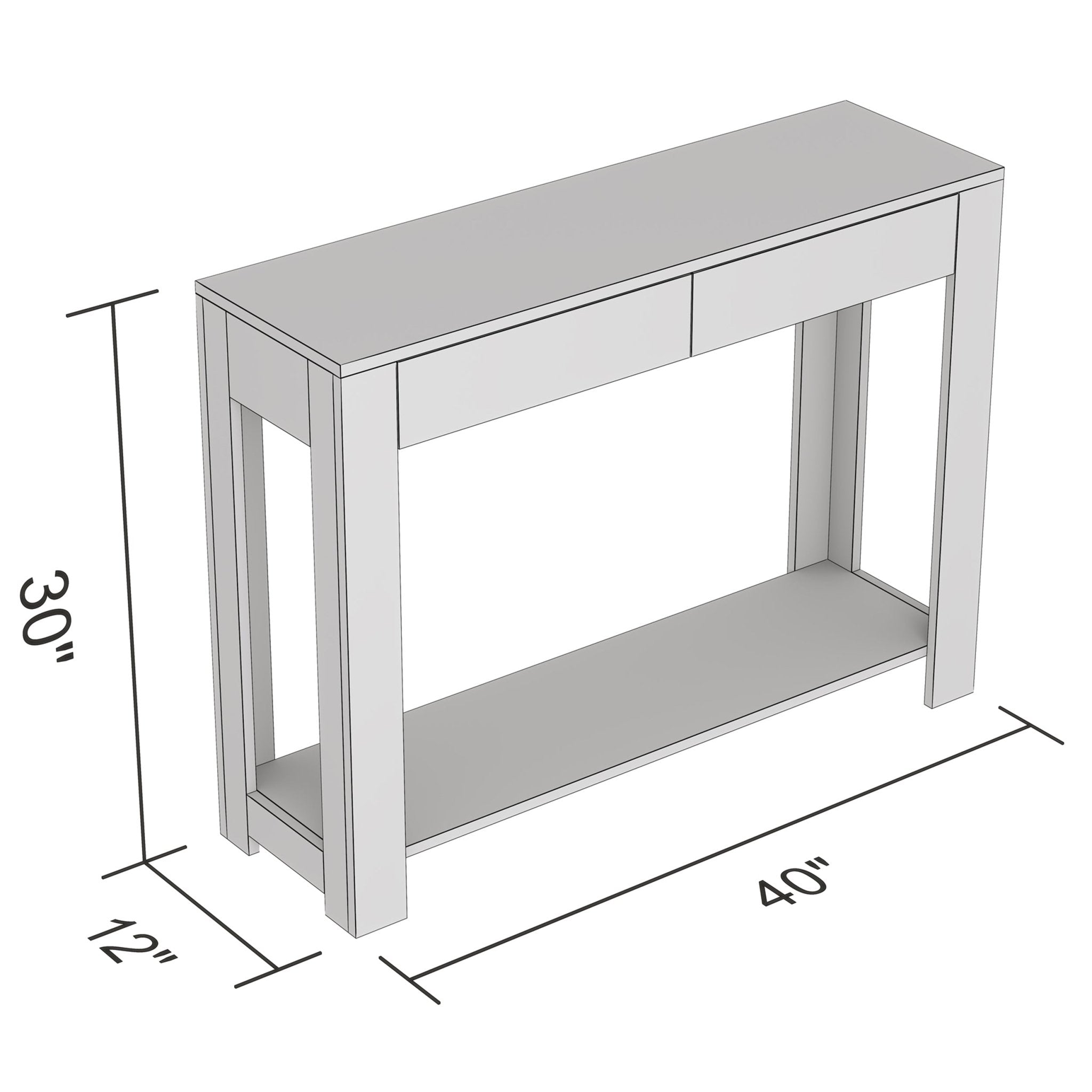 Console Sofa Table Brown Reclaimed Wood 2 Drawers 1 Shelf