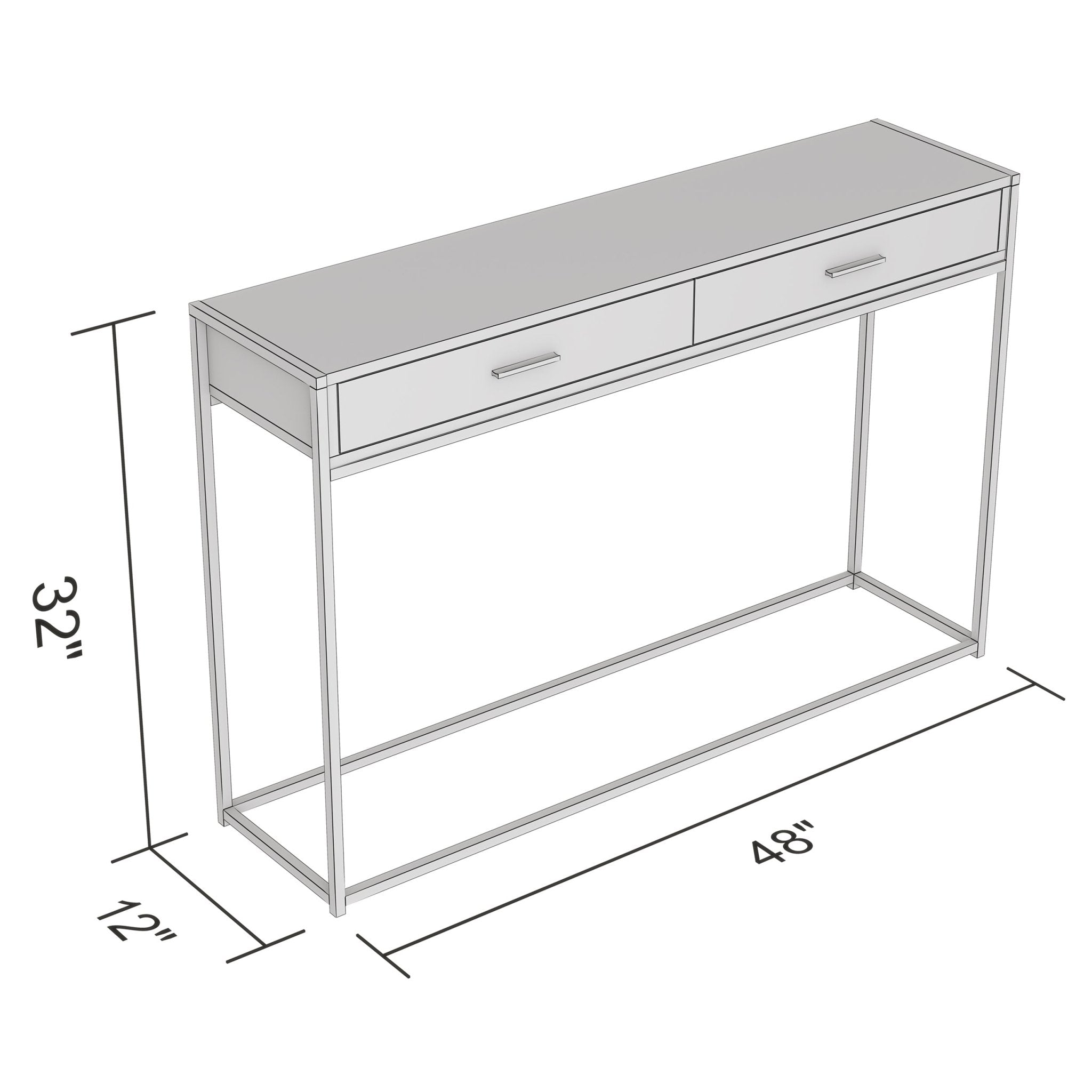 Console Sofa Table Brown Reclaimed Wood 2 Drawers Black Metal