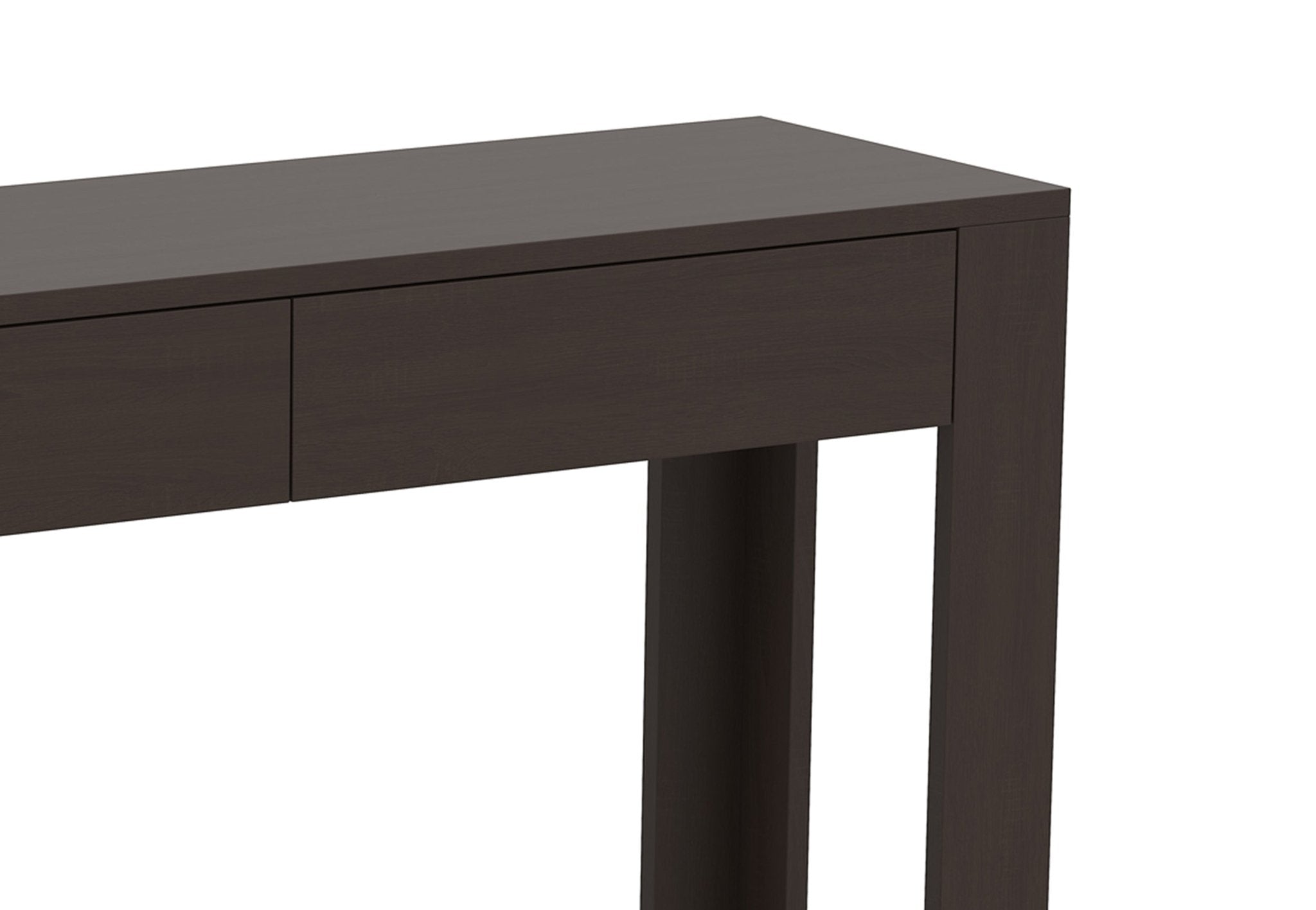 Console Sofa Table Cappuccino 2 Drawers 1 Shelf