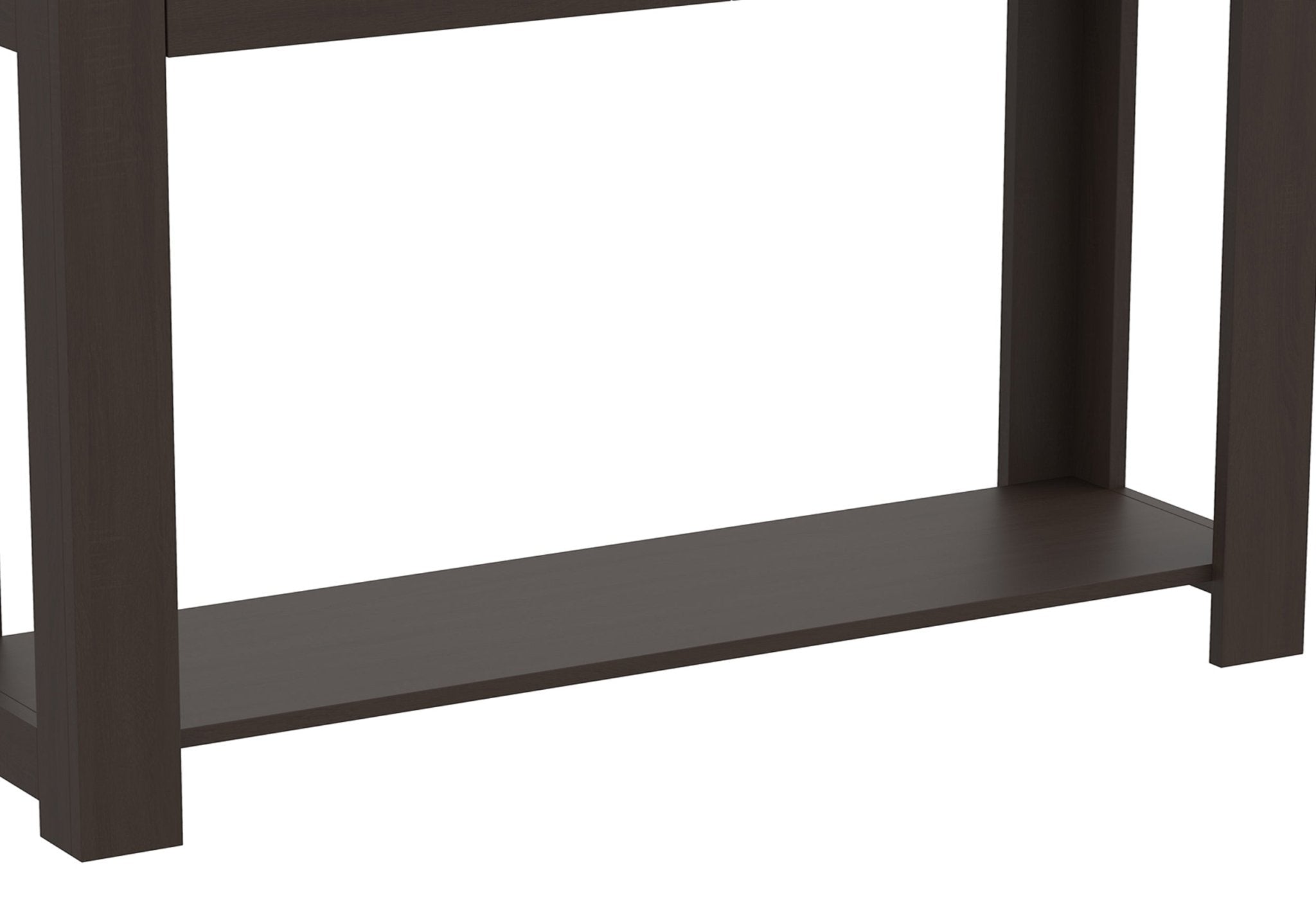 Console Sofa Table Cappuccino 2 Drawers 1 Shelf