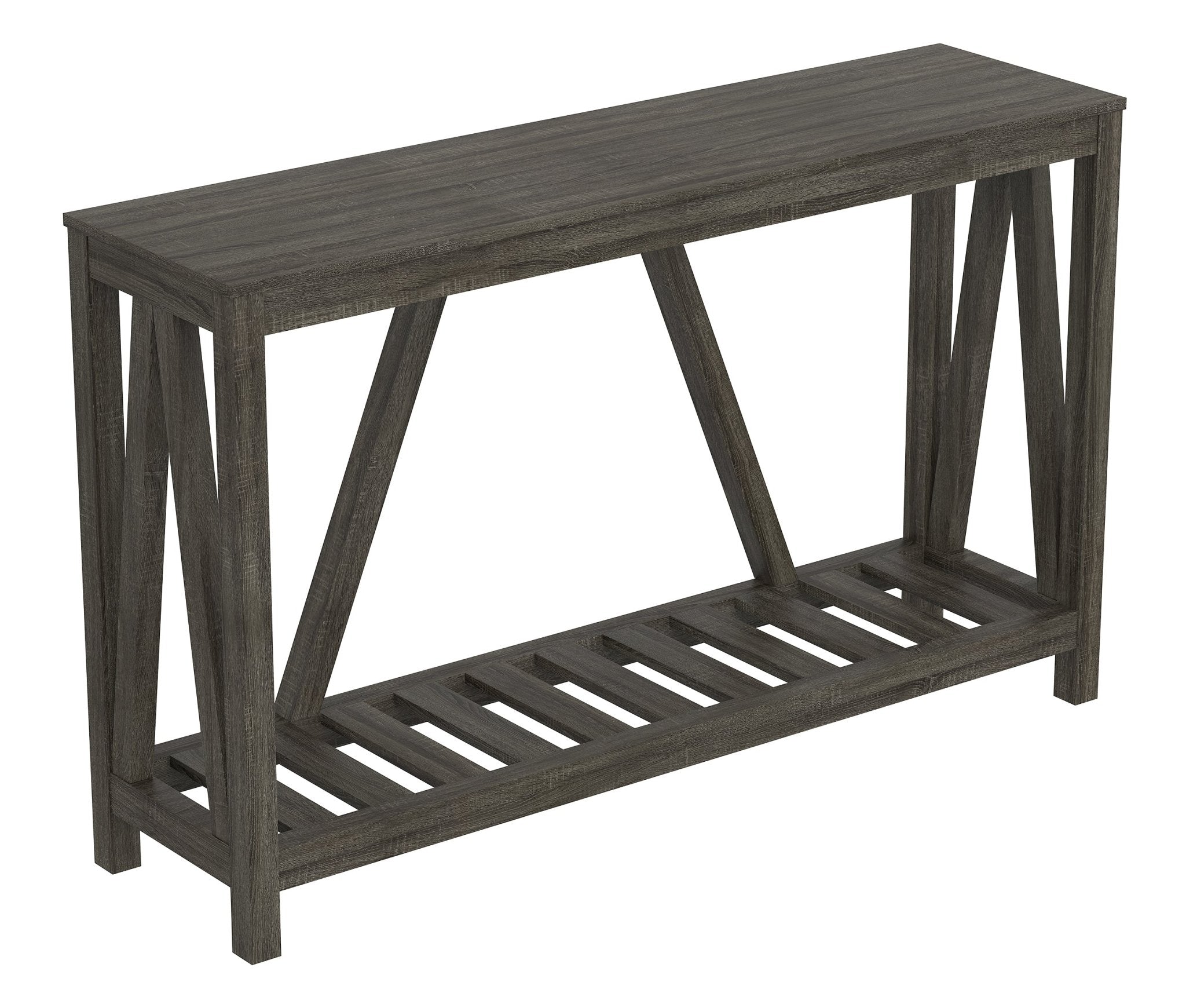 Console Sofa Table Dark Grey 1 Shelf