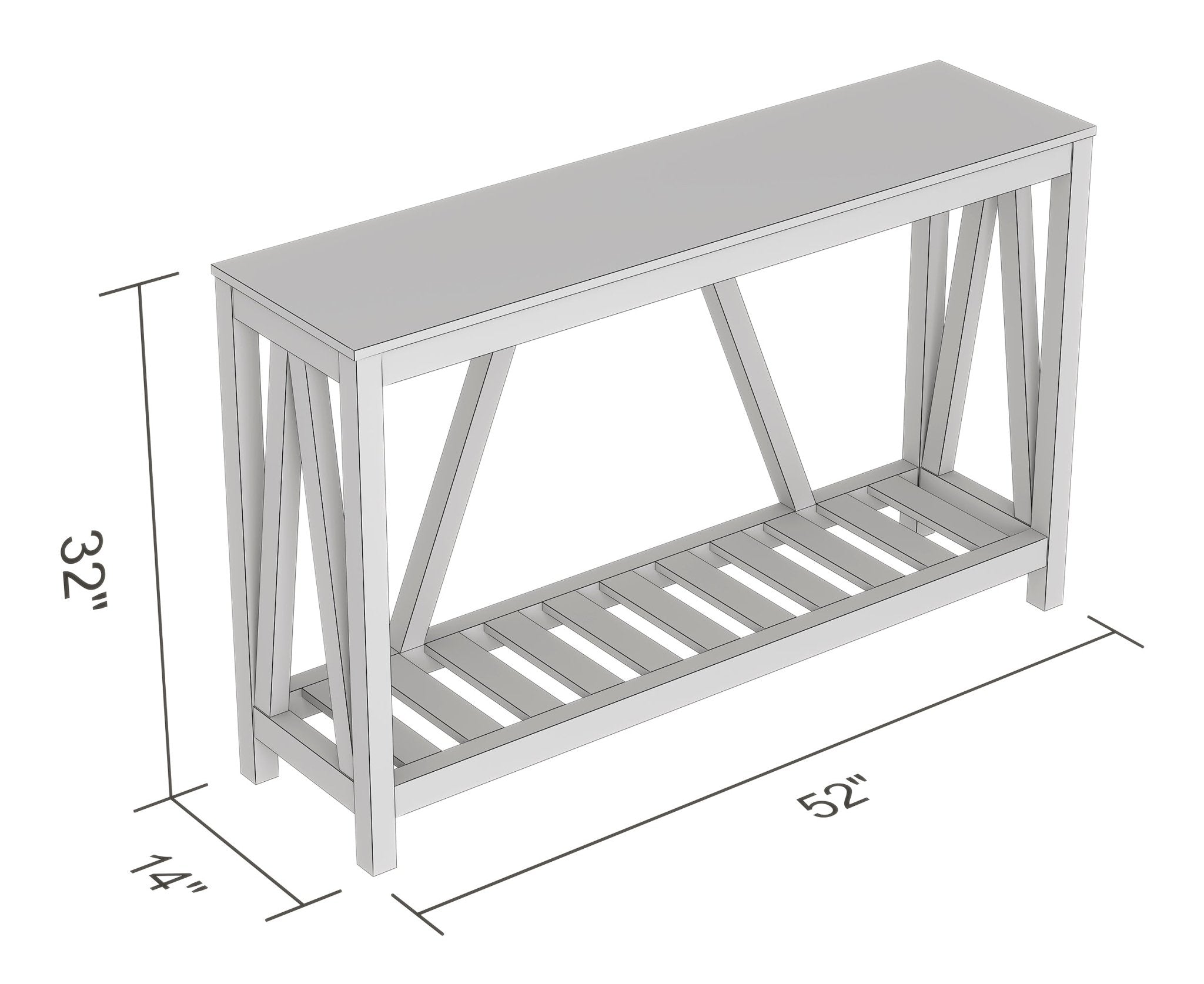 Console Sofa Table Dark Taupe 1 Shelf