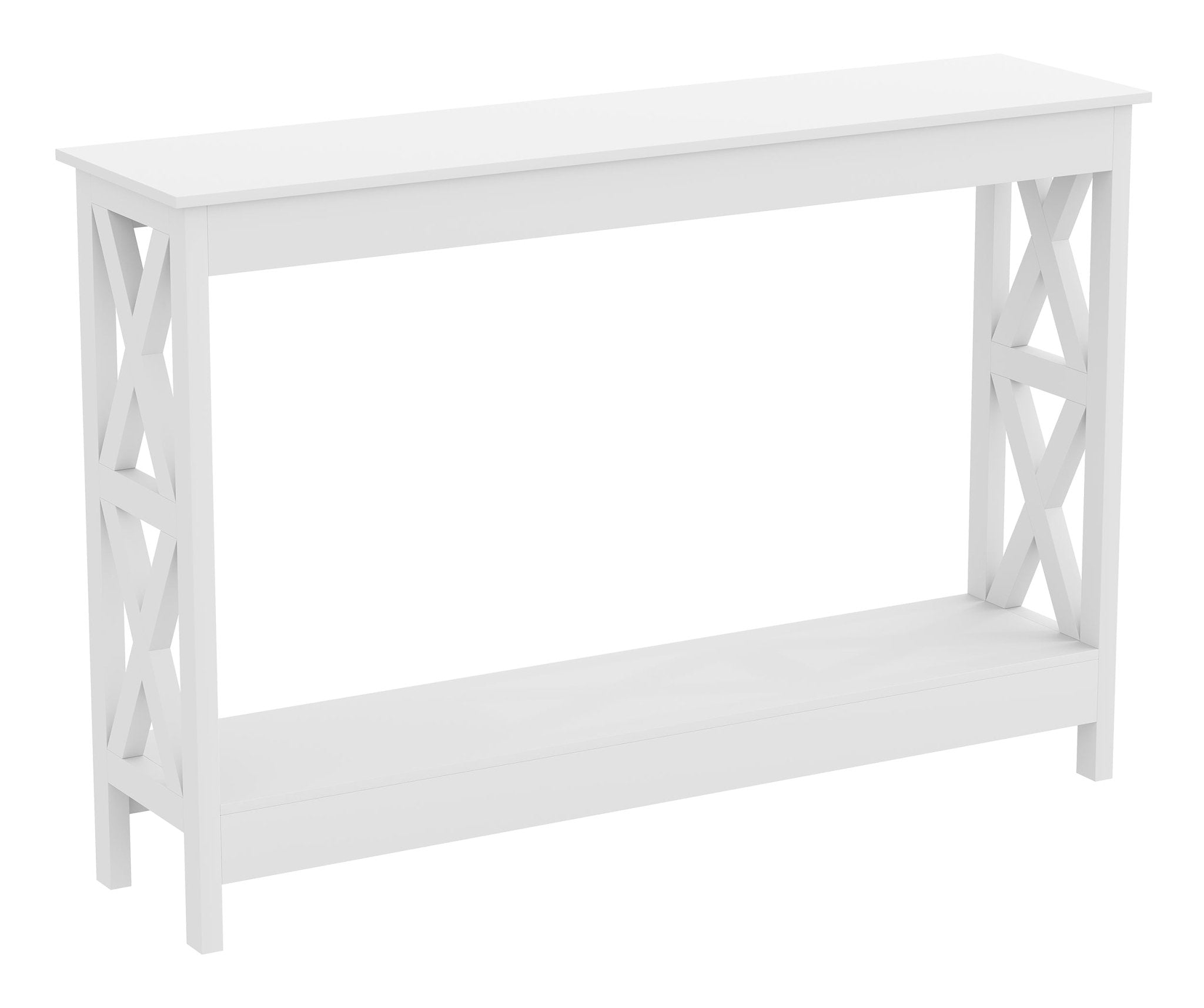 Console Sofa Table White 1 Shelf