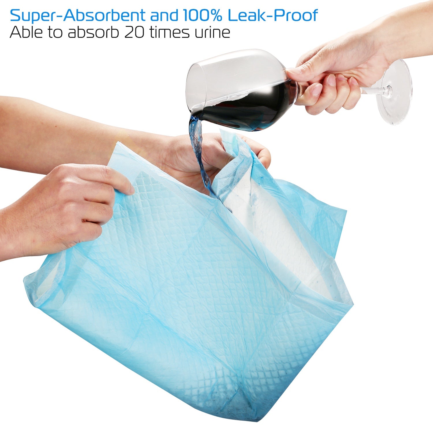 50Pcs/Set Dog Training Pads Puppy Pee Pads Cat Wee Mats Potty-Train 24’’*18’’ M