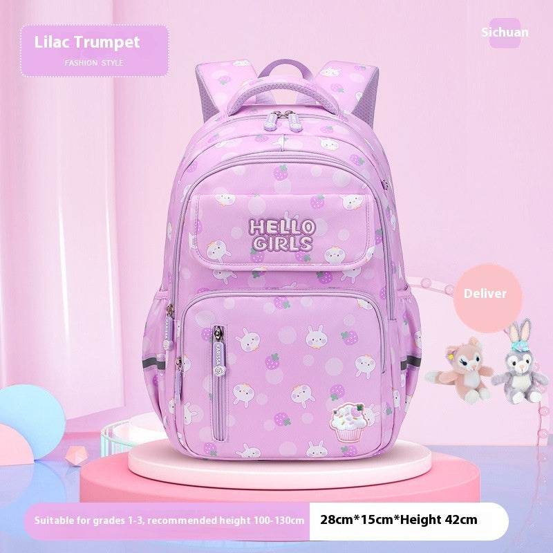 6-12-year-old Primary School Children Girls Backpack Large Capacity Schoolbag