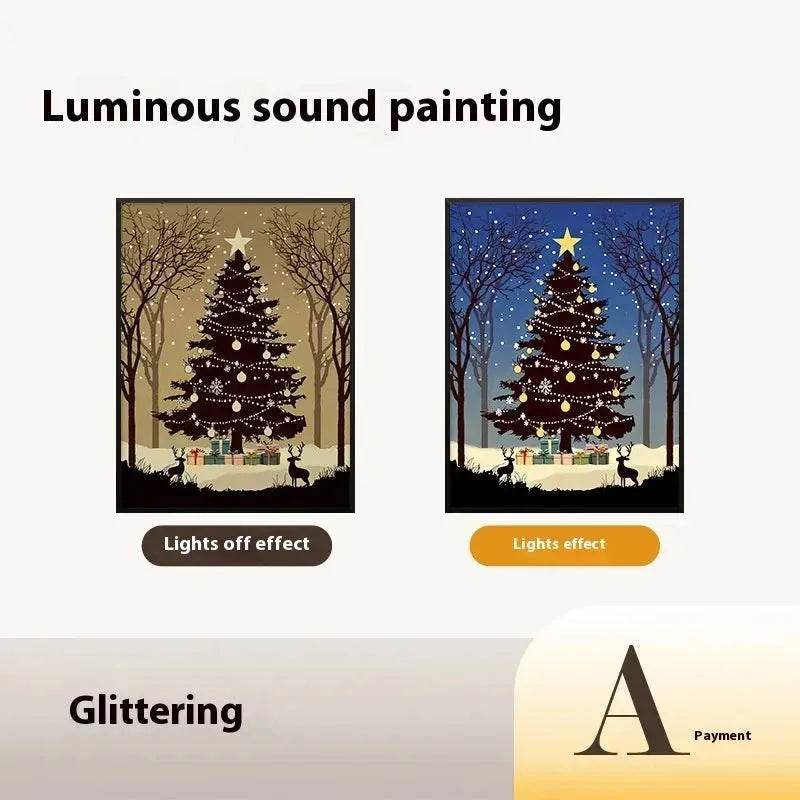 2024 New Luminous Christmas Tree Painting decorations Bluetooth Speaker integrated Gift Ideas