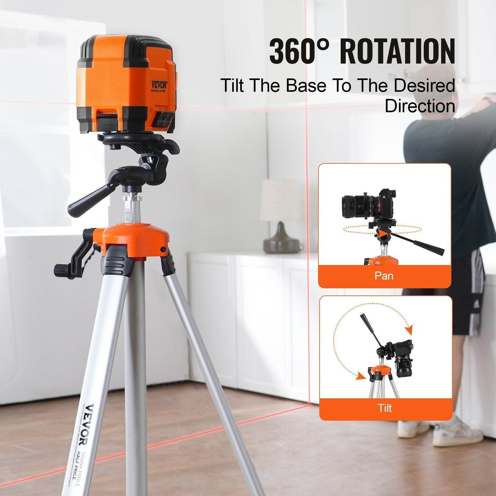 Laser Level Tripod  X 20 Thread 27.36-68.11 Inch Height Adjustment