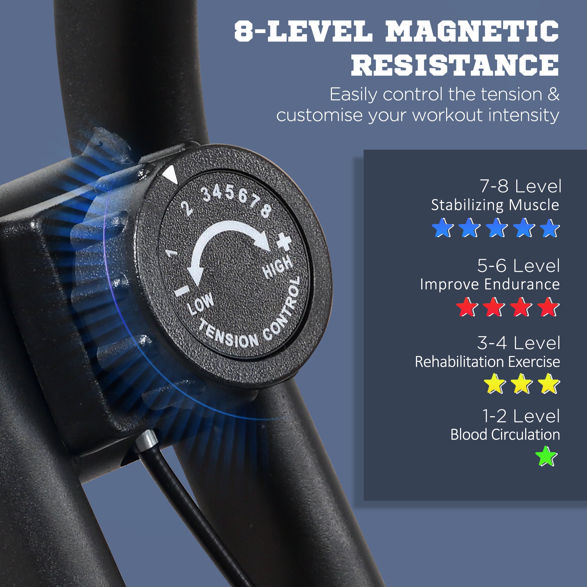 Soozier Folding X Bike Upright Exercise Bike 8-Level Resistance Stationary Fitness Cardio Workout Trainer LCD