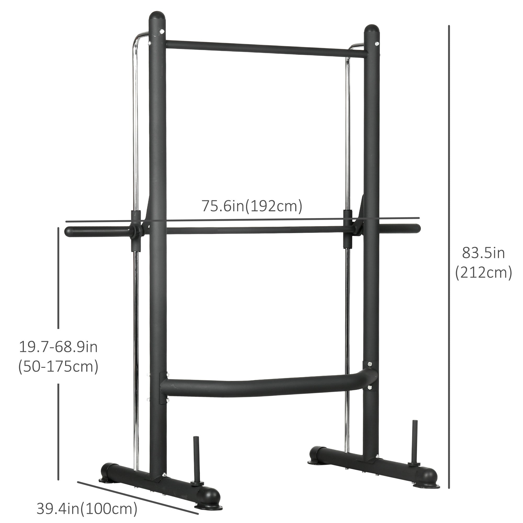 Soozier Multi-Function Rack: Adjustable Squat Rack with Pull-Up Bar & Bench Press Station for Versatile Home Gym Workouts