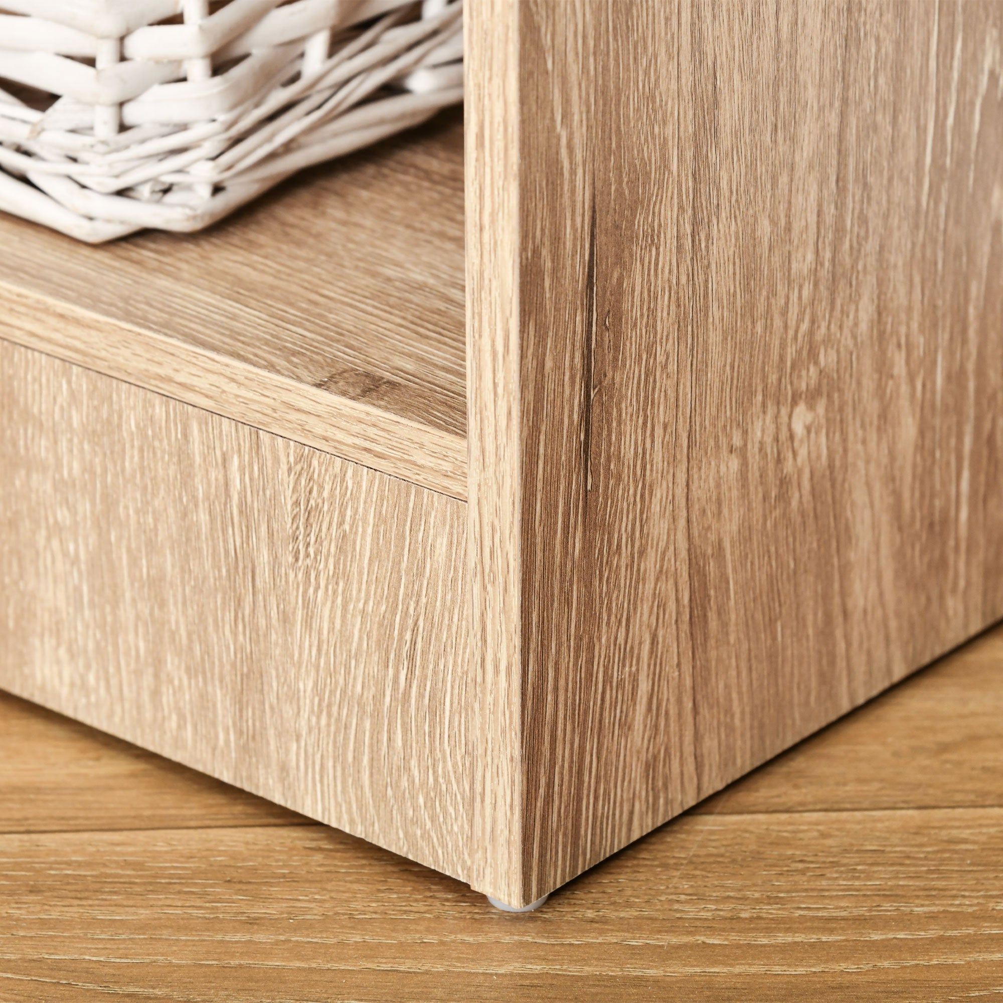 HOMCOM 5-Tier Bookcase: Adjustable Shelves Display Unit for Living Room/Office, Natural Wood