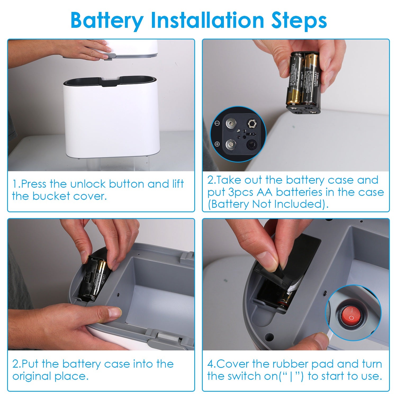 2.38Gal/9L Automatic Trash Can Touchless Garbage Can Motion Sensor Narrow Wastebasket with Lid for Kitchen Bathroom Bedroom Office