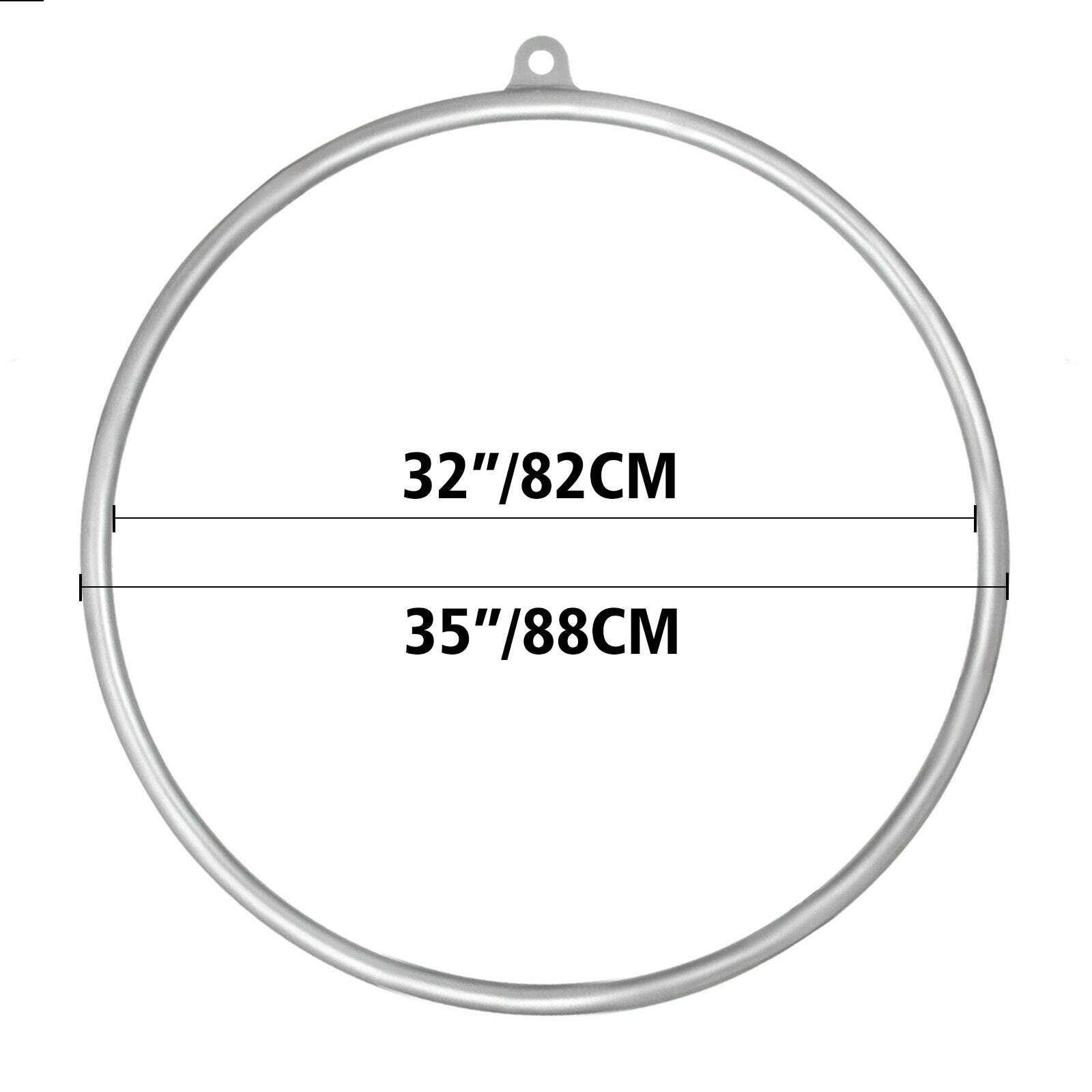 VEVOR womens Single Point Aerial Equipment Yoga Hoop for Aerial Dancing Yoga training, Sliver, 2.8ft 85cm Dia US