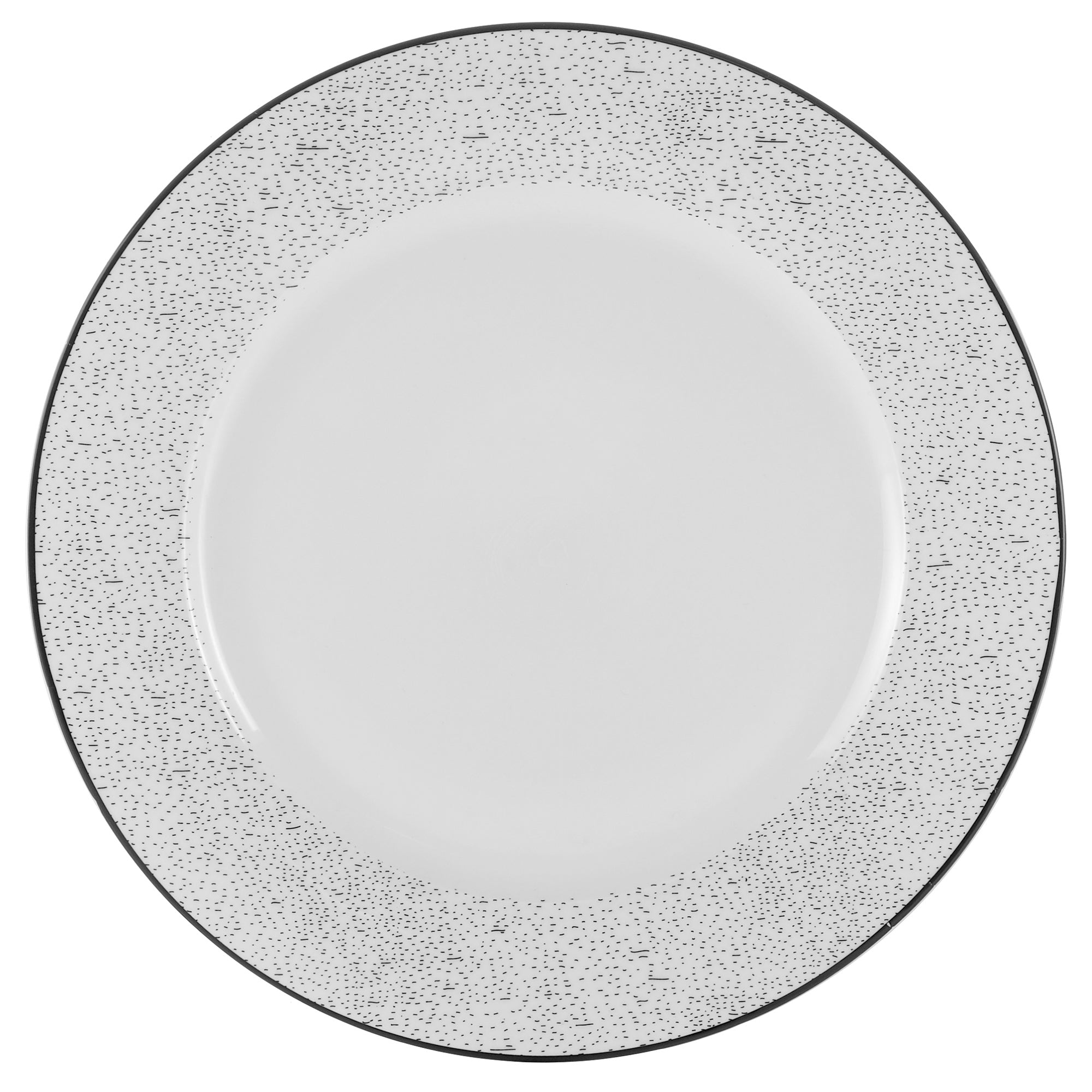 Dinnerware Set 12 Piece Black and White, Service for 4