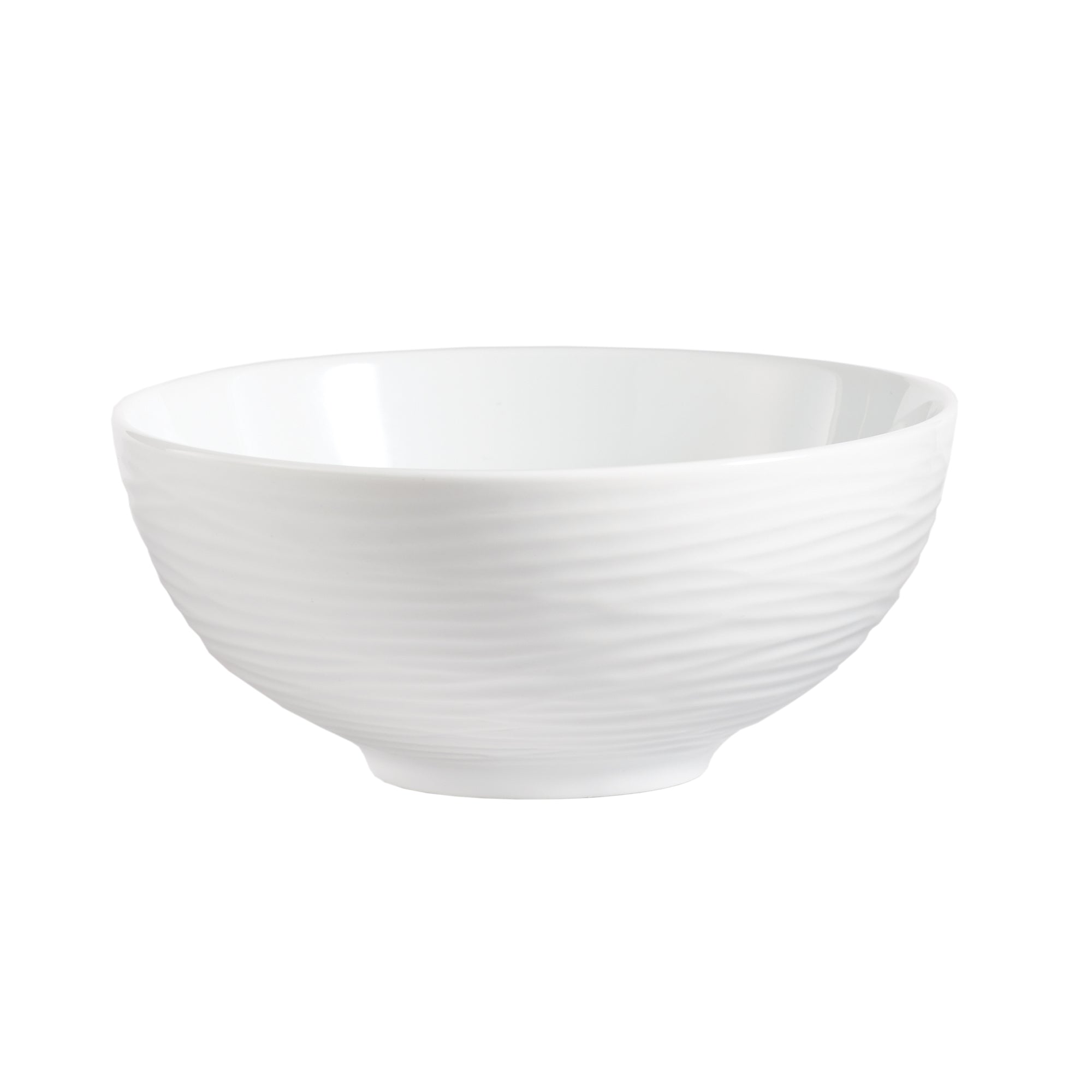 Dinnerware Set 12 Piece Round Rim Embossed Wave, Service for 4