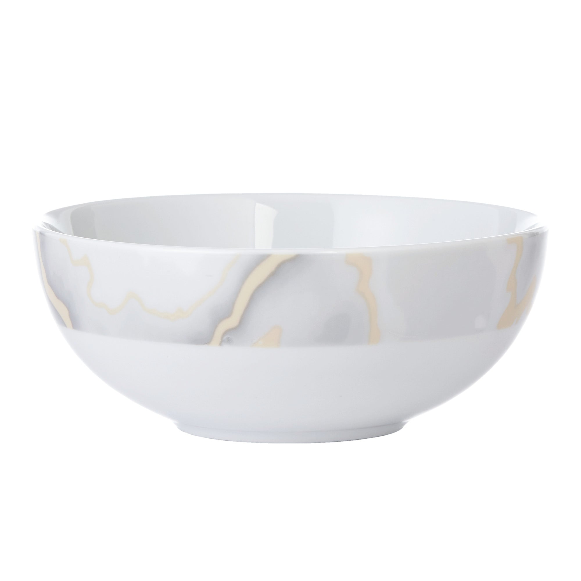 Dinnerware Set 16 Piece Electric Gold Marble, Service for 4