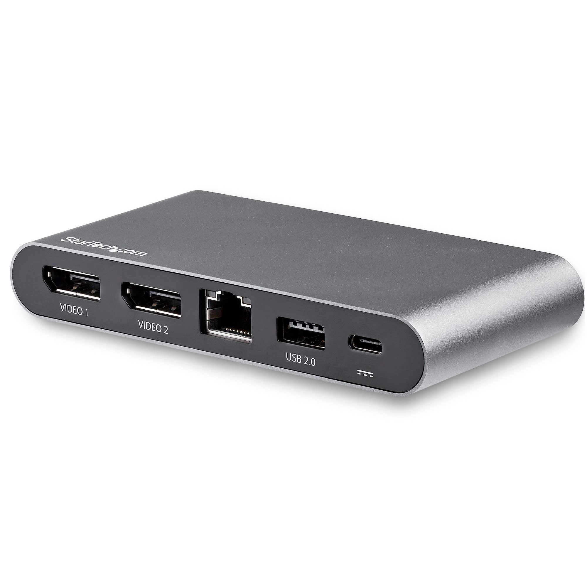 USB C Dock - 4K Dual Monitor DisplayPort - Mini Laptop Docking Station - 100W Power Delivery Passthrough - GbE, 2-Port USB-A Hub - USB Type-C Multiport Adapter - 3.3' Cable