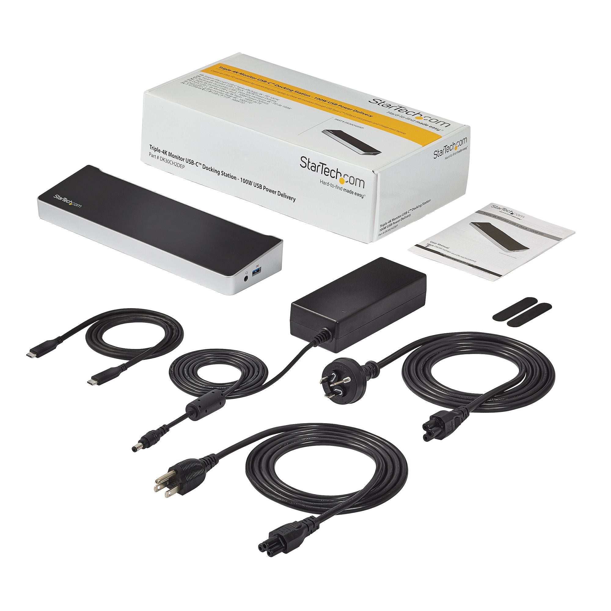 4K USB-C Dock, Triple UHD 4K Monitor Docking Station, Mac & Windows, USB C to HDMI & DisplayPort, 100W Power Delivery, 5x USB 5Gbps Hub - TAA