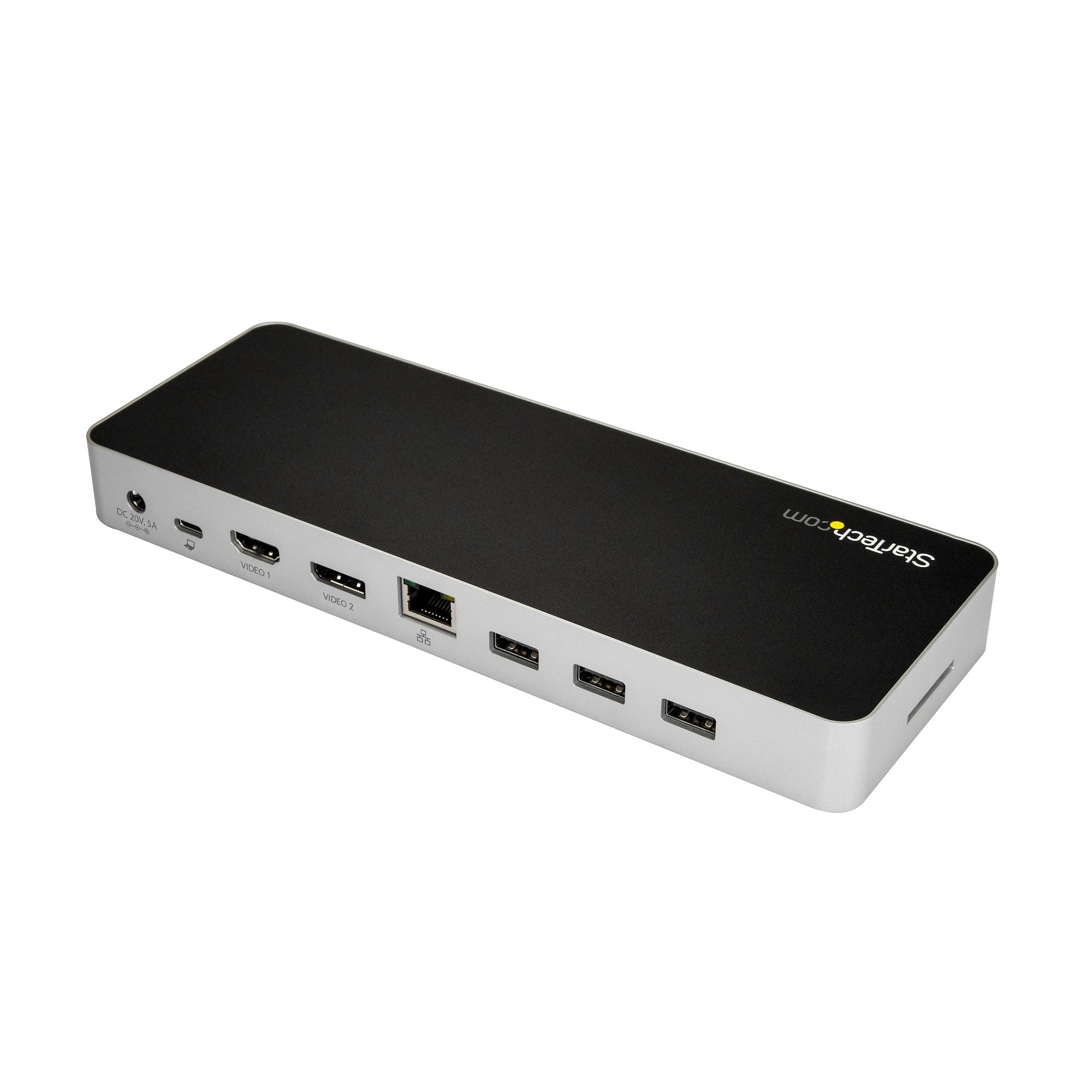 USB C Dock - Dual Monitor HDMI & DisplayPort 4K 30Hz - USB Type-C Laptop Docking Station 60W Power Delivery, SD, 4-port USB-A 3.0 Hub, GbE, Audio - Thunderbolt 3 Compatible