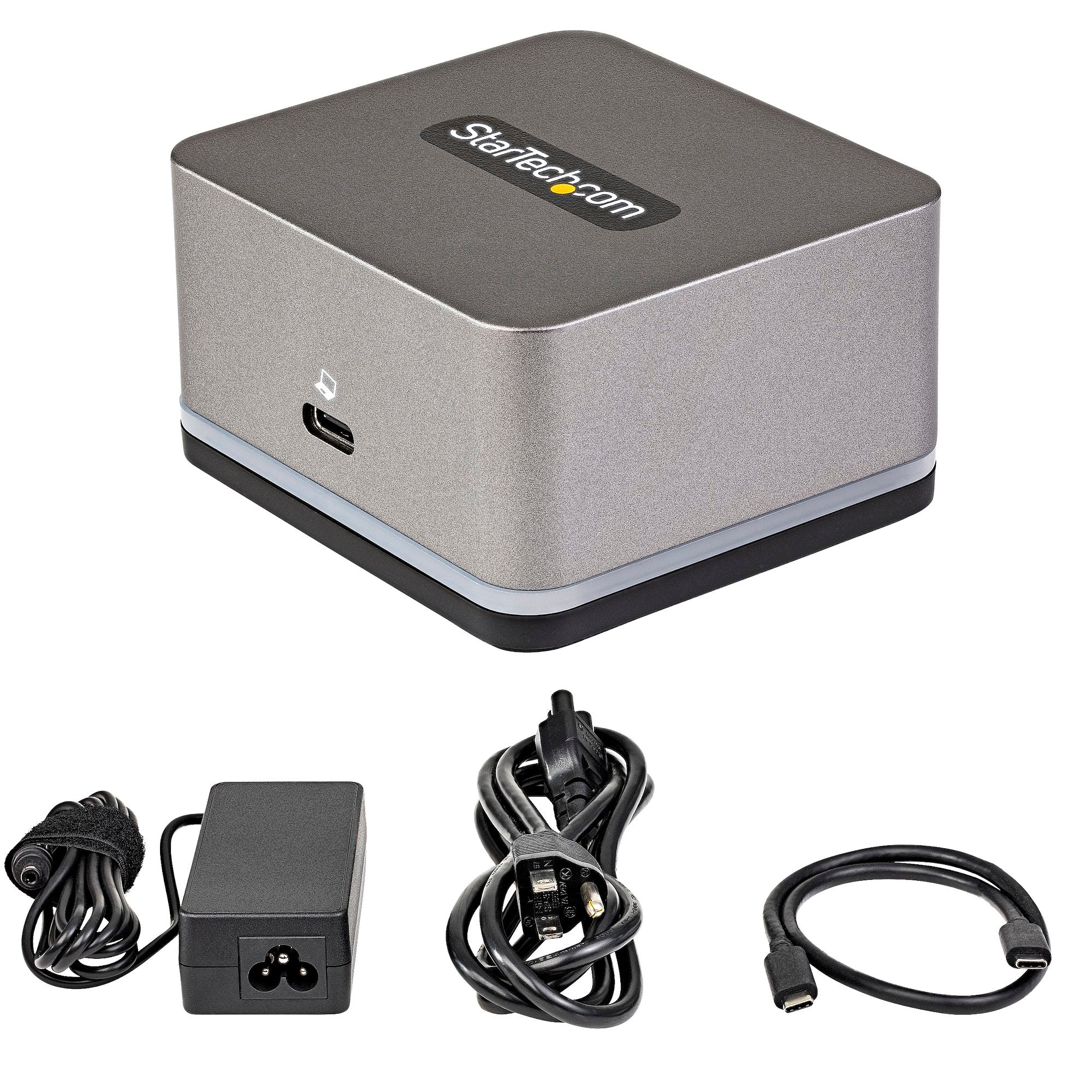 USB C Mini Dock for Chromebooks, iPad Pro, Android Tablets/Smartphones, USB-C Chromebook Docking Station w/ 4K 30Hz HDMI, 27W Power Delivery Charging, 3-Port USB Hub, Gigabit Ethernet - TAA