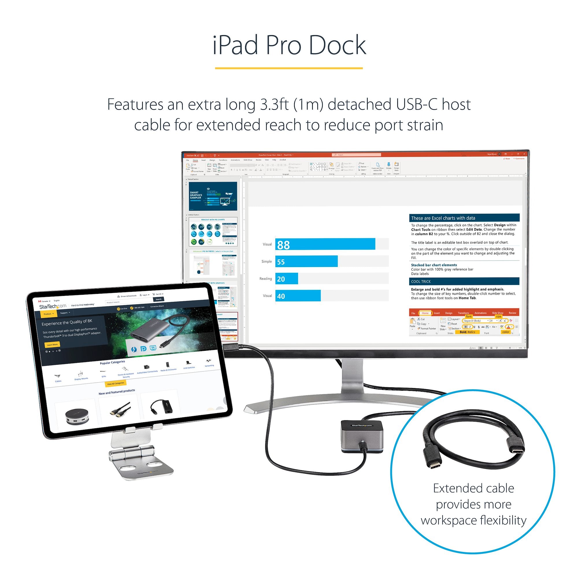 USB C Mini Dock for Chromebooks, iPad Pro, Android Tablets/Smartphones, USB-C Chromebook Docking Station w/ 4K 30Hz HDMI, 27W Power Delivery Charging, 3-Port USB Hub, Gigabit Ethernet - TAA