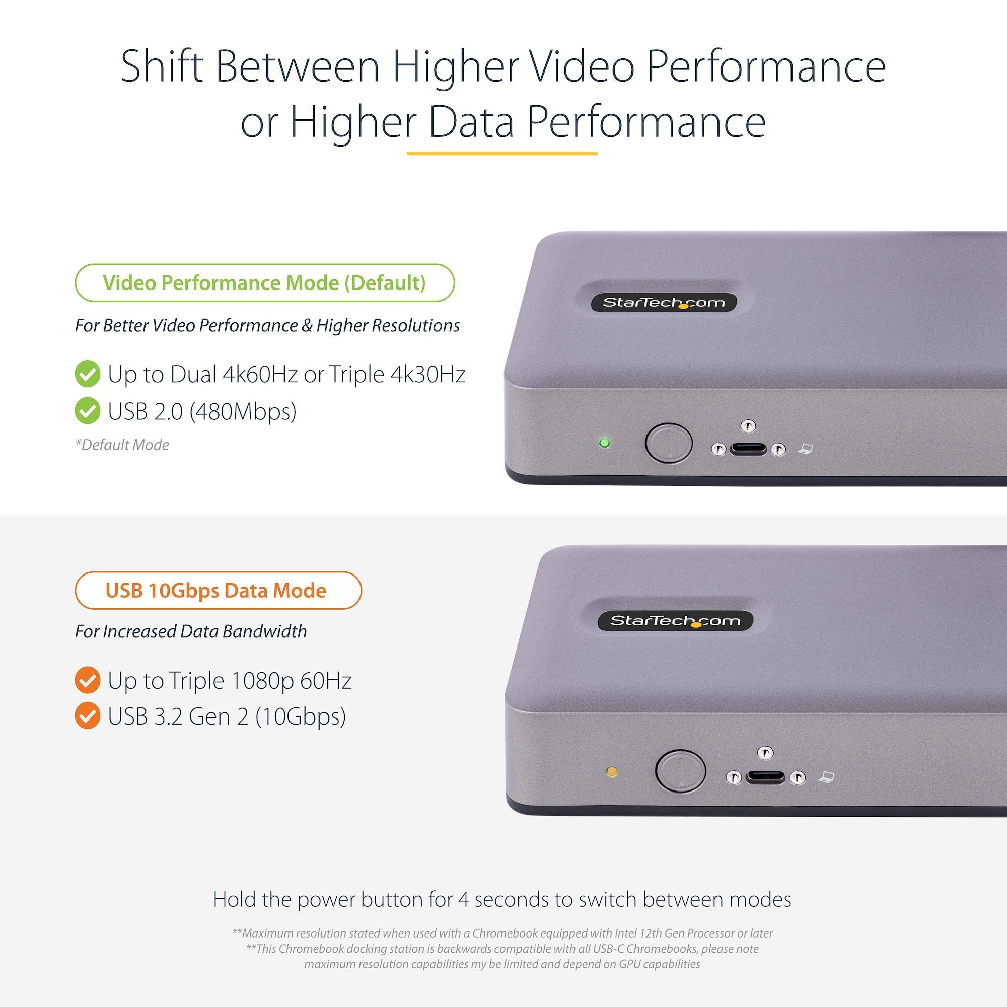 USB-C Docking Station, Multi Monitor HDMI/DP/USB-C Video Output, USB-C Dock, Triple Monitor 4K30/Dual 4K60, 7-Port USB Hub, 60W Power Delivery, GbE, 3.5mm Audio, Works With Chromebook certified - TAA