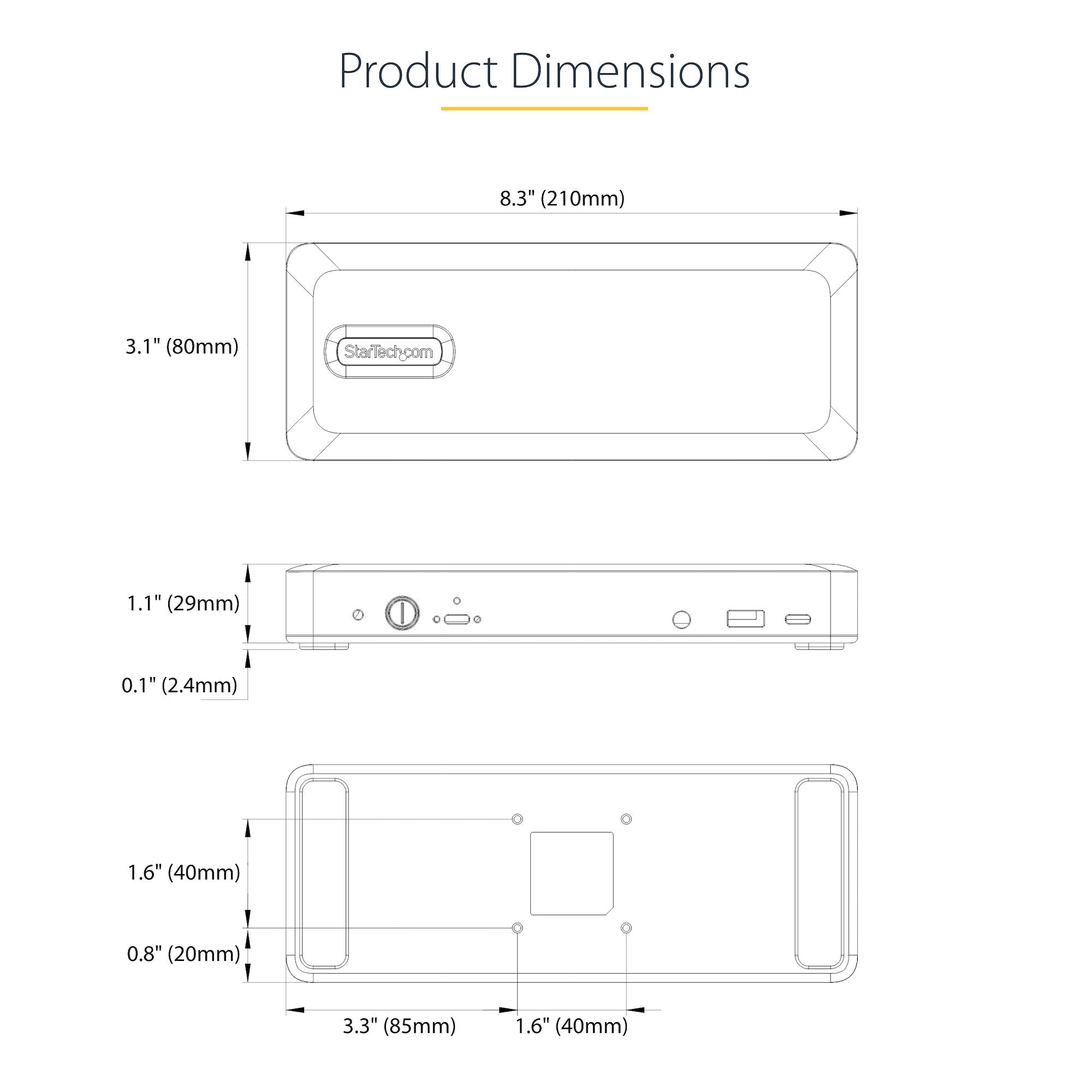 USB-C Docking Station, Multi Monitor HDMI/DP/USB-C Video Output, USB-C Dock, Triple Monitor 4K30/Dual 4K60, 7-Port USB Hub, 60W Power Delivery, GbE, 3.5mm Audio, Works With Chromebook certified - TAA