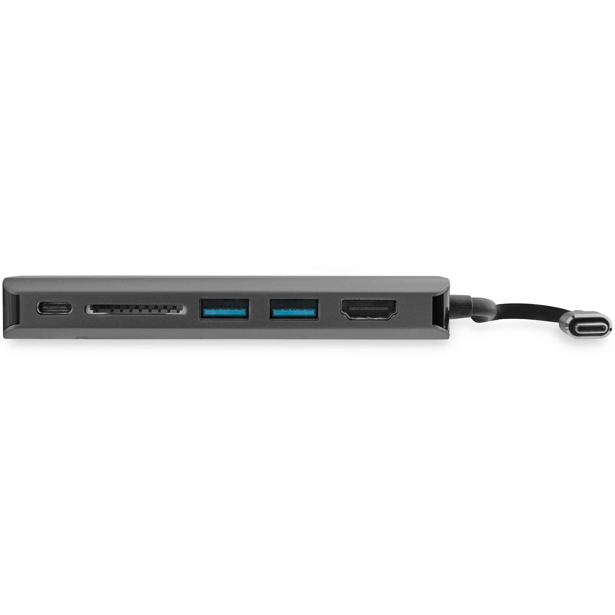 USB C Multiport Adapter - USB-C Travel Dock to 4K HDMI, 3x USB 3.0 Hub, SD/SDHC, GbE, 60W PD 3.0 Pass-Through - Portable USB-C Mini Docking Station USB Type-C/Thunderbolt 3