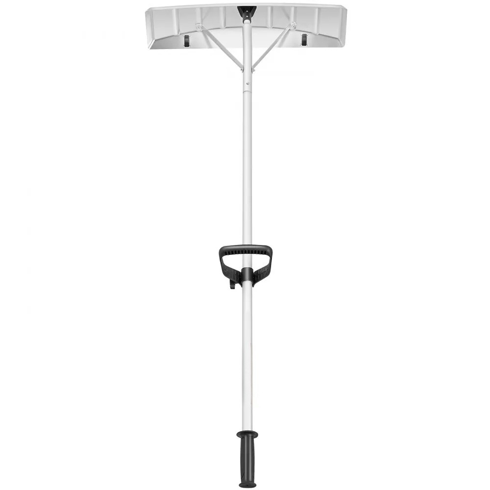 25-Inch Roof Snow Rake with 21 ft Reach, Aluminum Handle and Rolling Wheels
