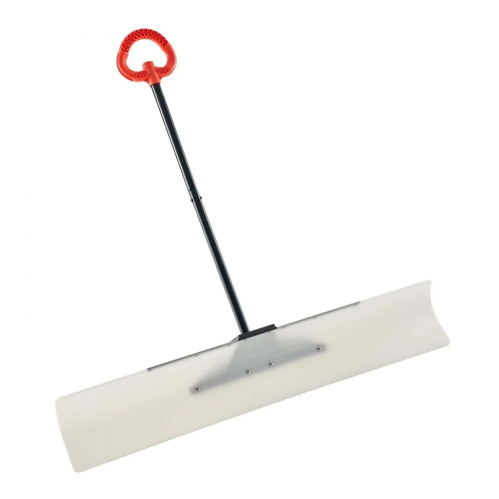 48-Inch Plastic Snow Pusher with Ergonomic Handle for Winter Snow Clearing