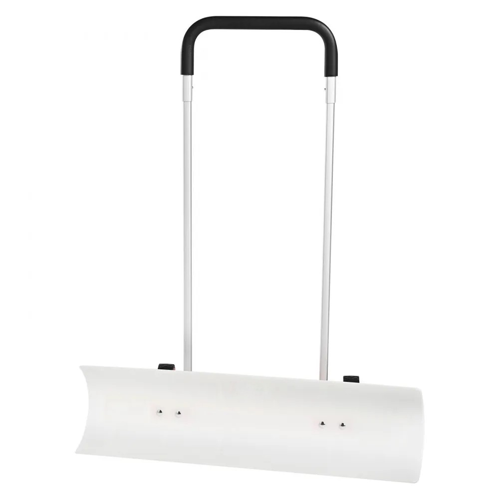 37-Inch Snow Shovel with Wheels, Wide ABS Blade and U-Shaped Aluminum Handle