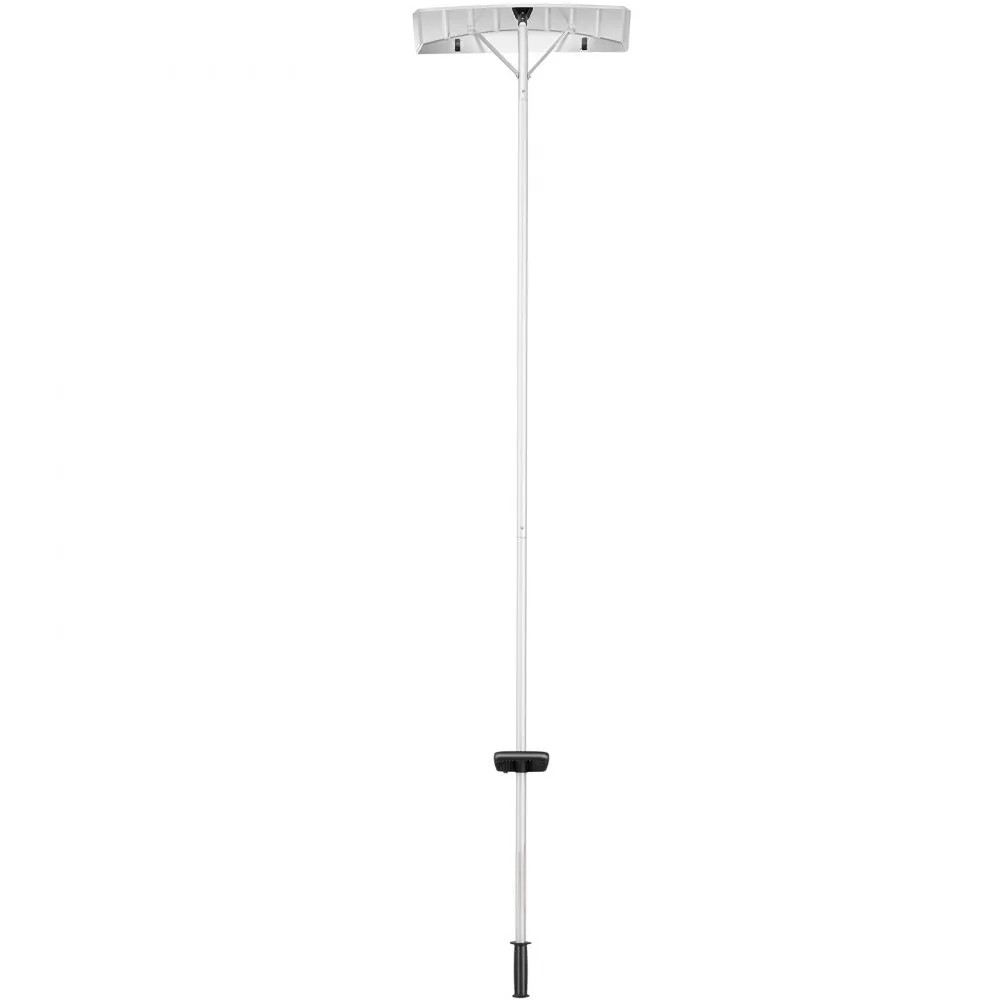 25-Inch Roof Snow Rake with 21 ft Reach, Aluminum Handle and Rolling Wheels