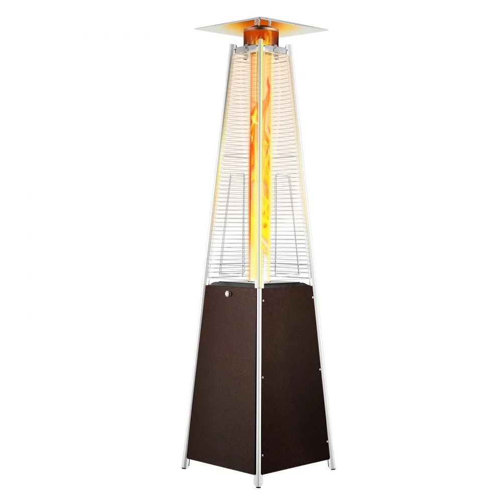 48,000 BTU Pyramid Propane Patio Heater with Wheels, Bronze Finish