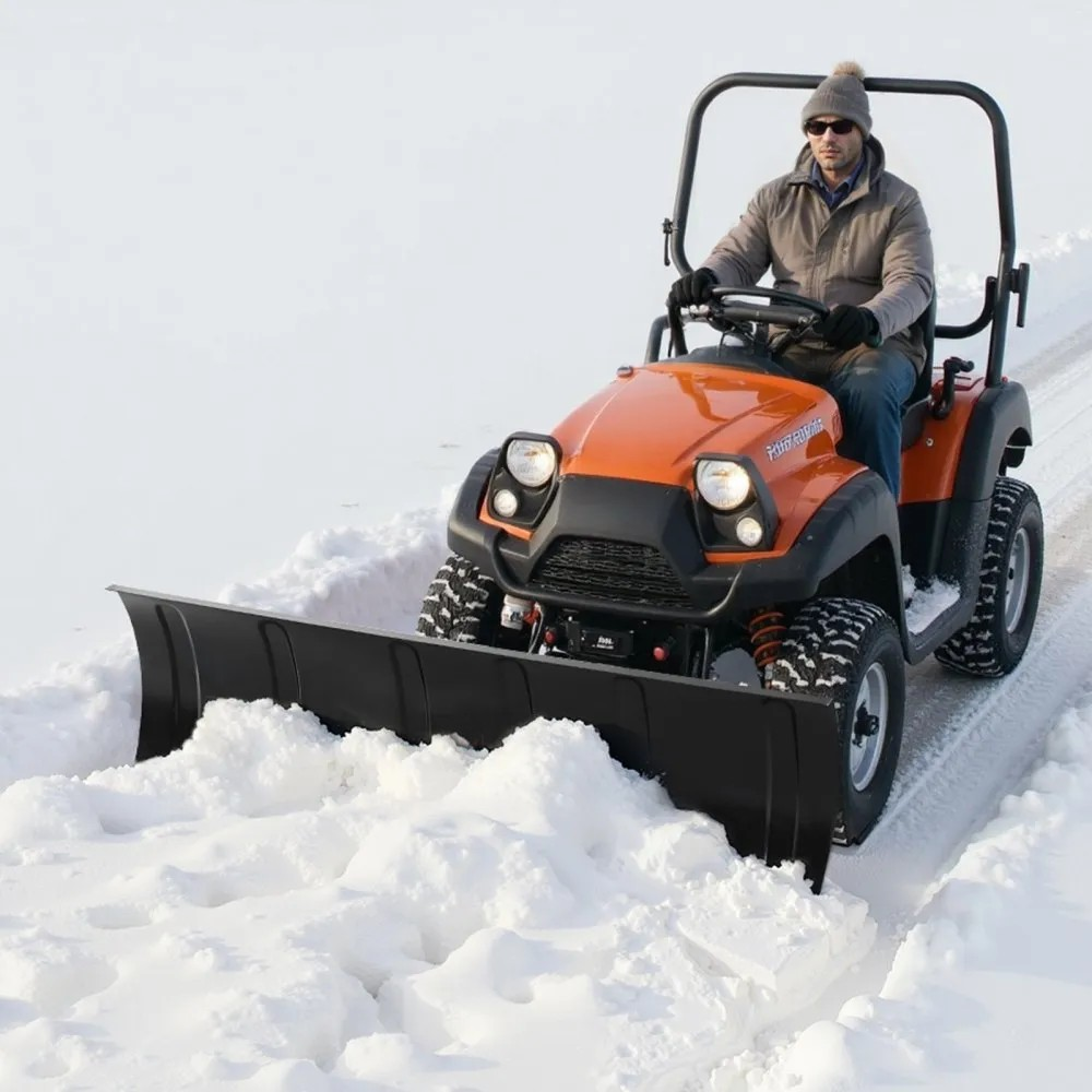 60-Inch Universal ATV Snow Plow Kit, Adjustable Steel Blade for ATV and UTV