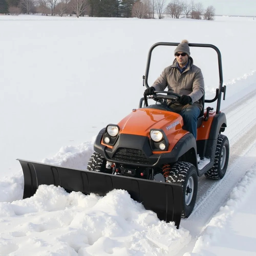 48-Inch Universal ATV Snow Plow Kit, Adjustable Steel Blade for ATV and UTV