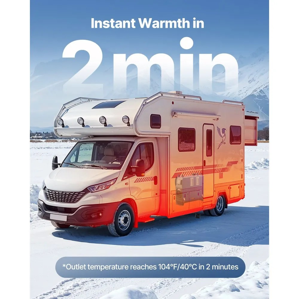 8KW Diesel Parking Heater, 12V/24V All-in-One Air Heater with Remote Control for Vehicles and RVs