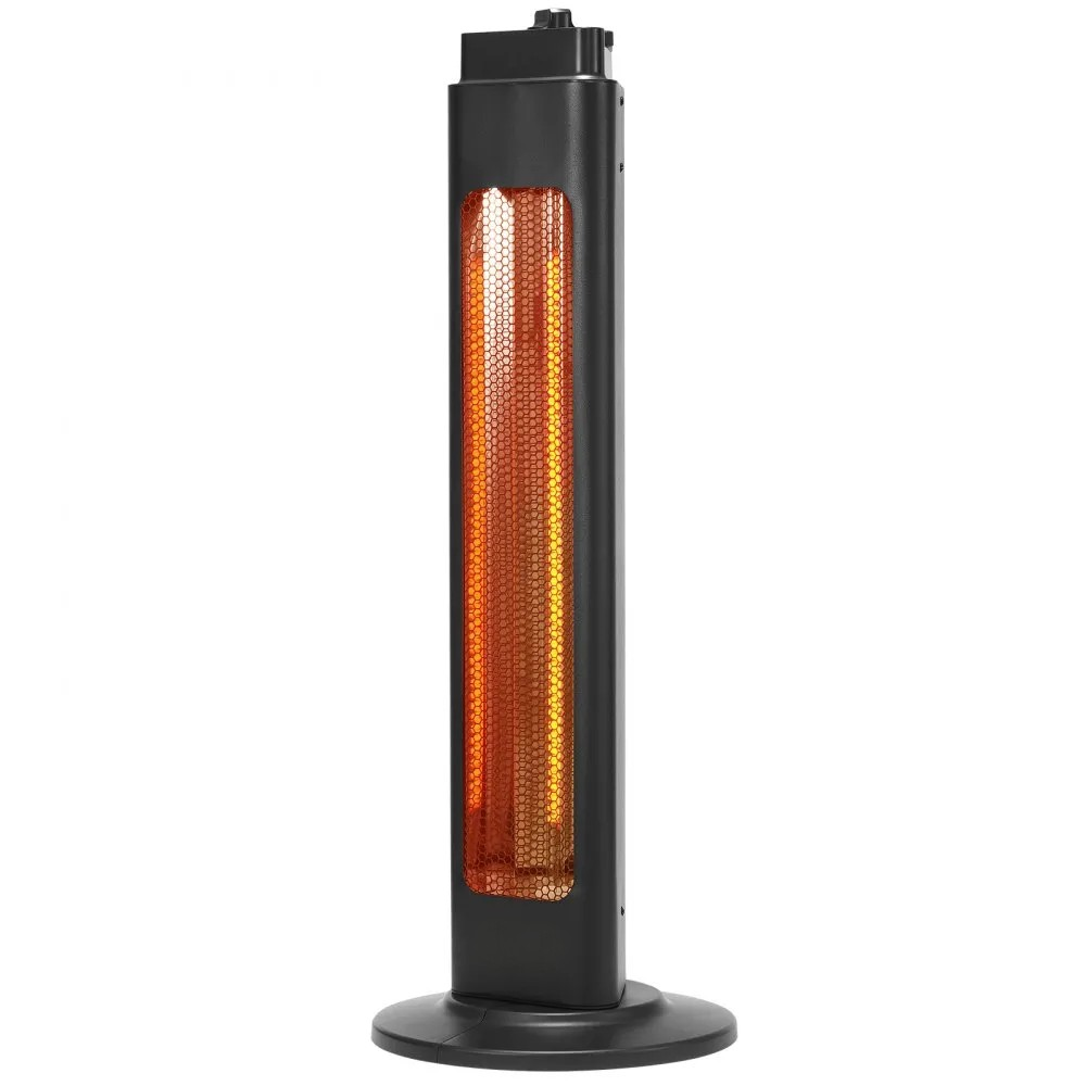 1500W Oscillating Infrared Space Heater, 2 Speeds, Timer, 31.5-Inch Black