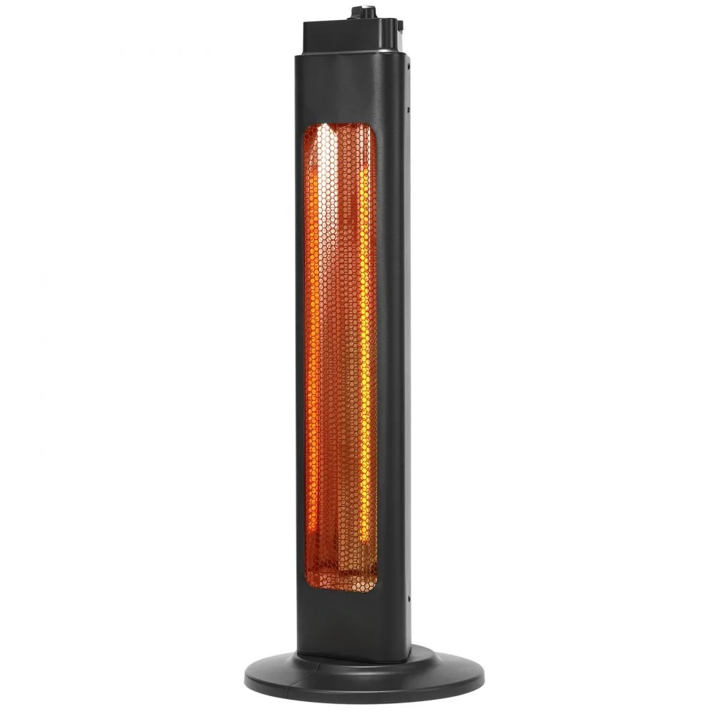 1500W Infrared Space Heater with Remote Control, 3 Speeds and 24H Timer