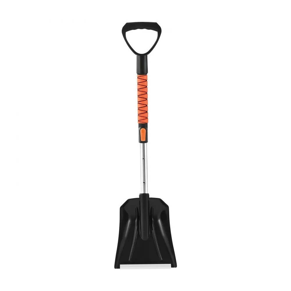 42-Inch Extendable Snow Brush and Ice Scraper with 180° Pivoting Brush Head