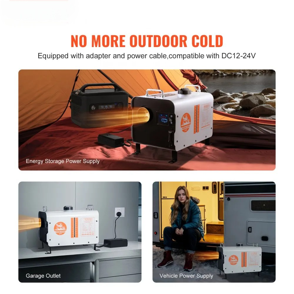 8KW Diesel Air Heater, 12V/24V All-in-One Heater with Bluetooth App and Remote