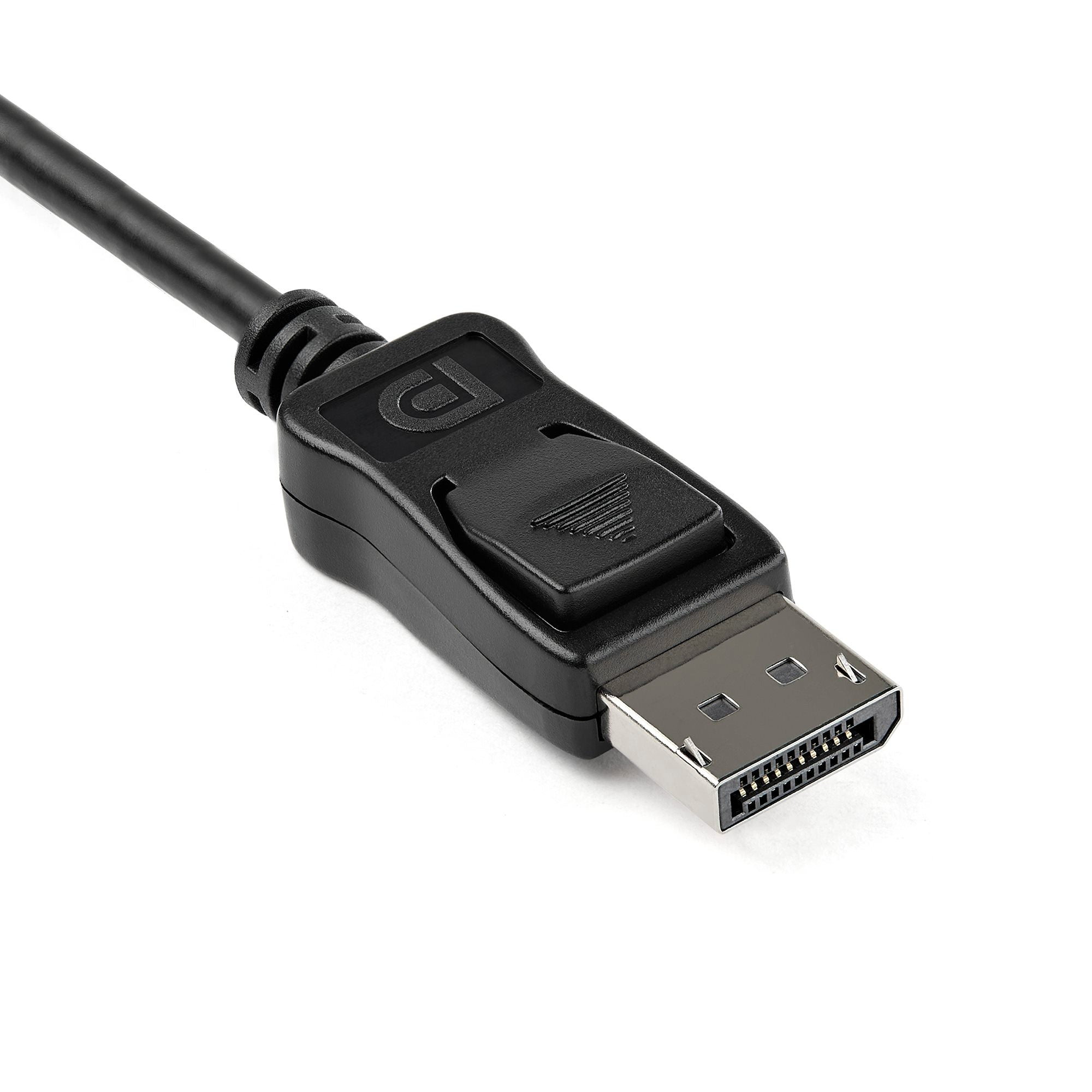 DisplayPort to VGA Adapter - Active DP to VGA Converter - 1080p Video - Durable - DP/DP++ Source to VGA Monitor Cable Adapter Dongle - DP 1.2 to VGA - Latching DP Connector