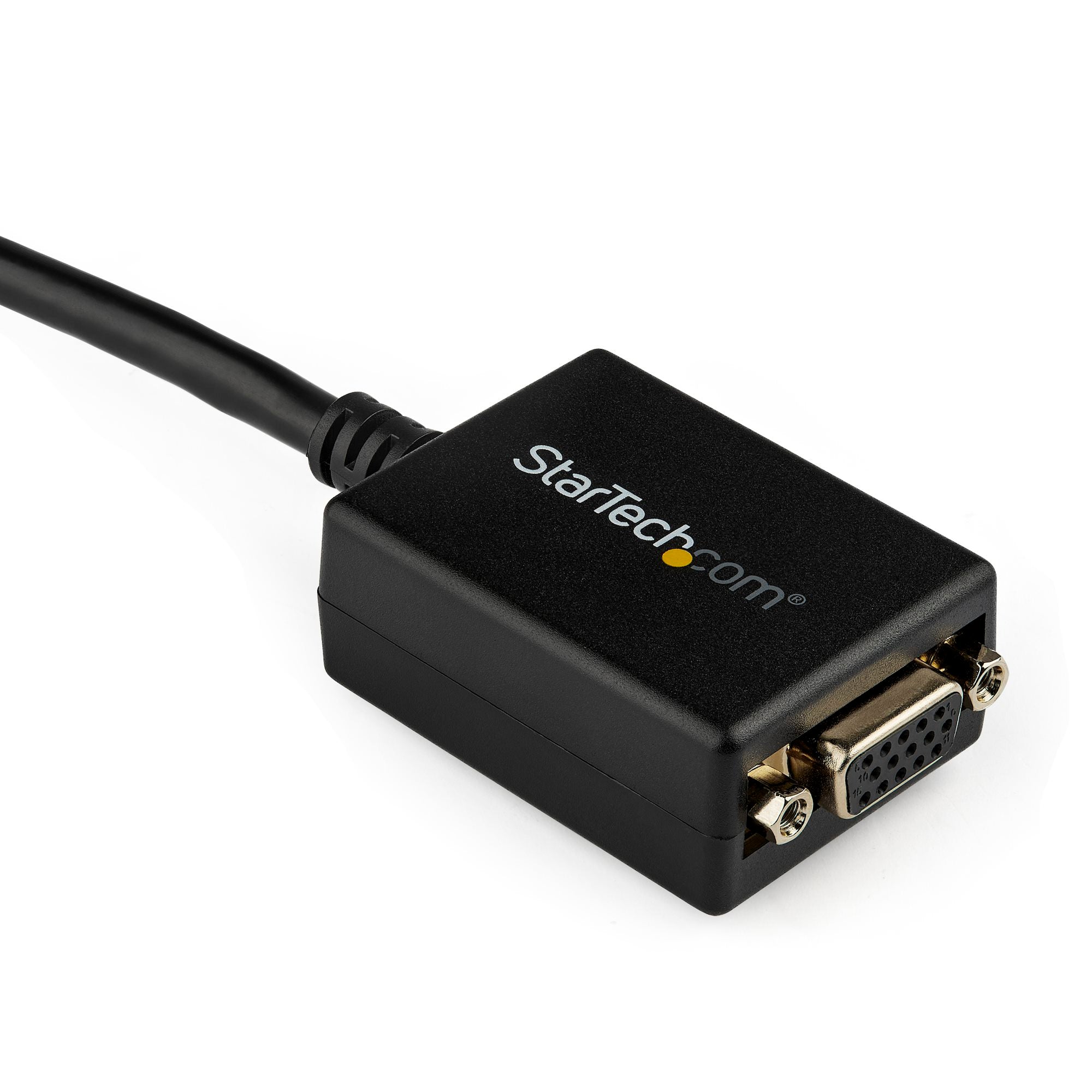 DisplayPort to VGA Adapter - Active DP to VGA Converter - 1080p Video - DisplayPort Certified - DP/DP++ Source to VGA Monitor Cable Adapter Dongle - Latching DP Connector